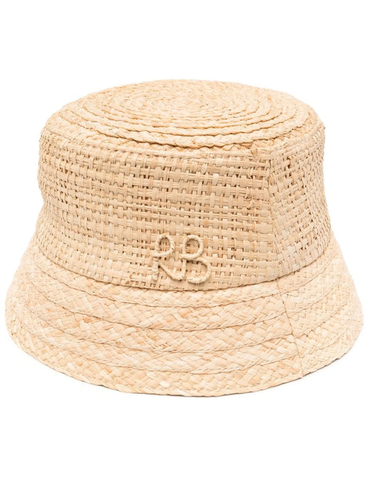 woven jute bucket hat