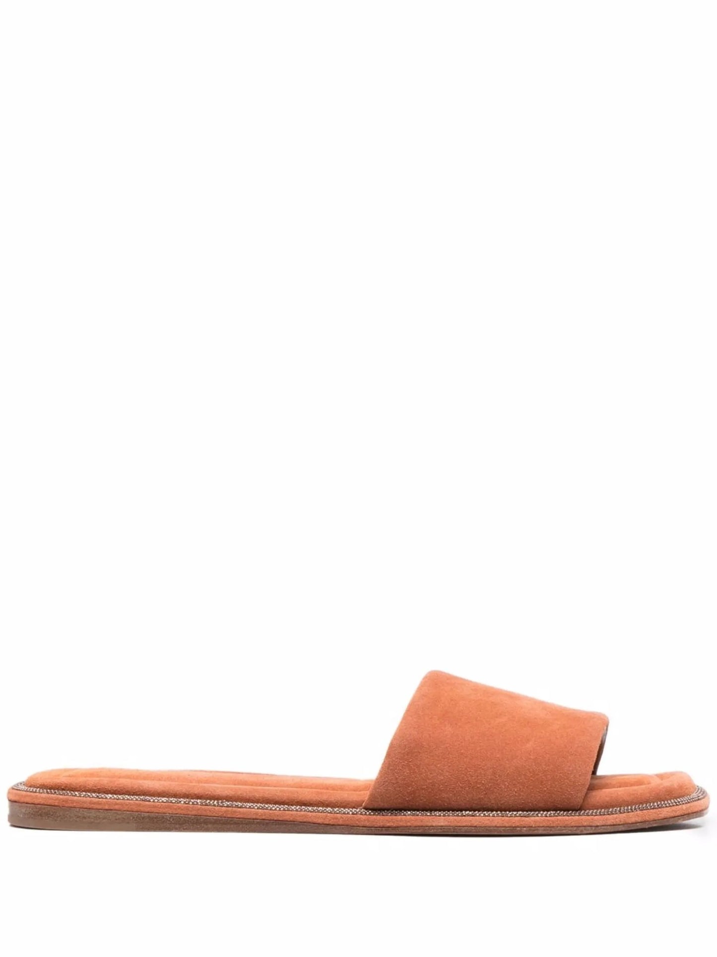 suede-leather slider sandals