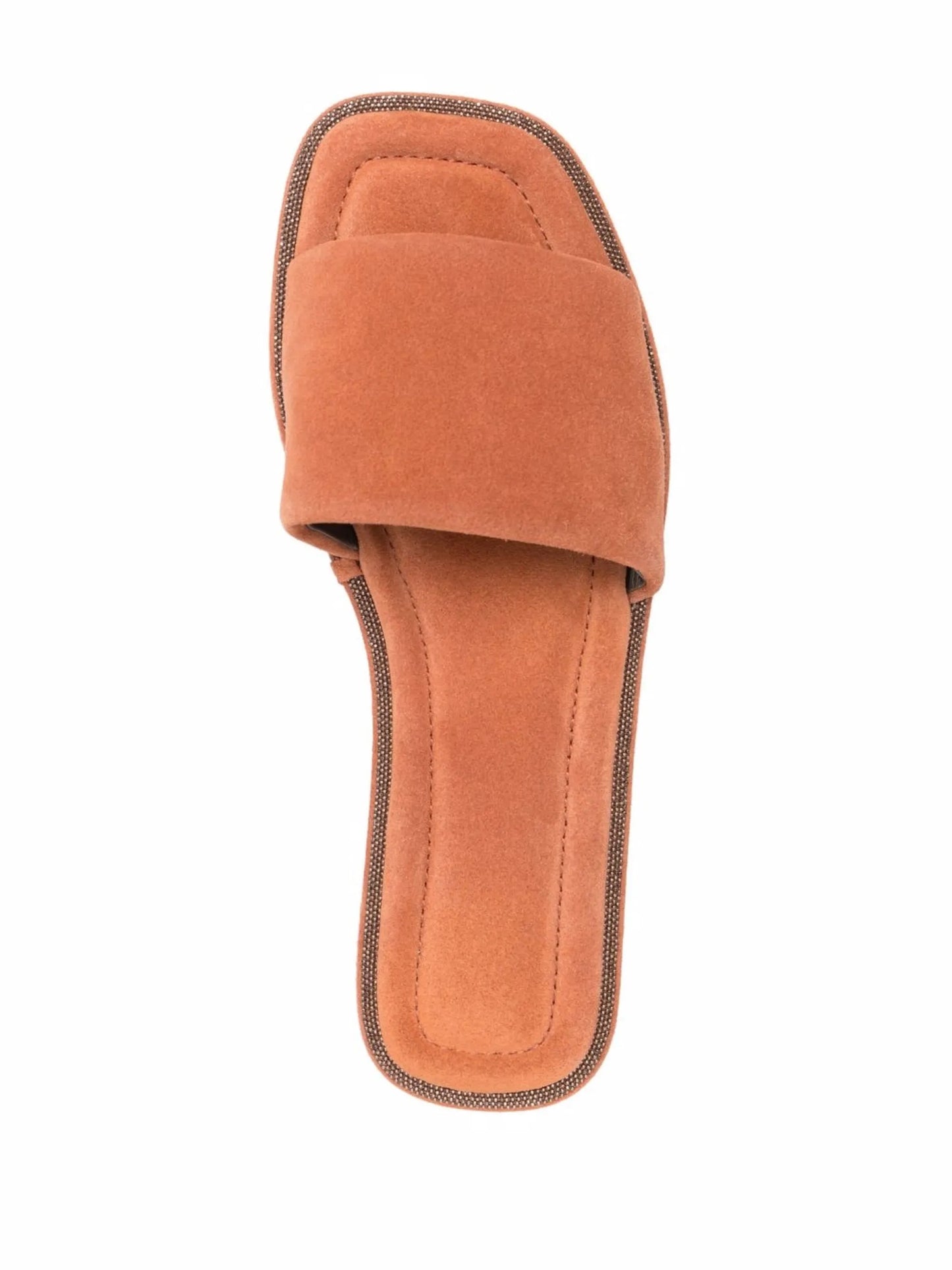 suede-leather slider sandals