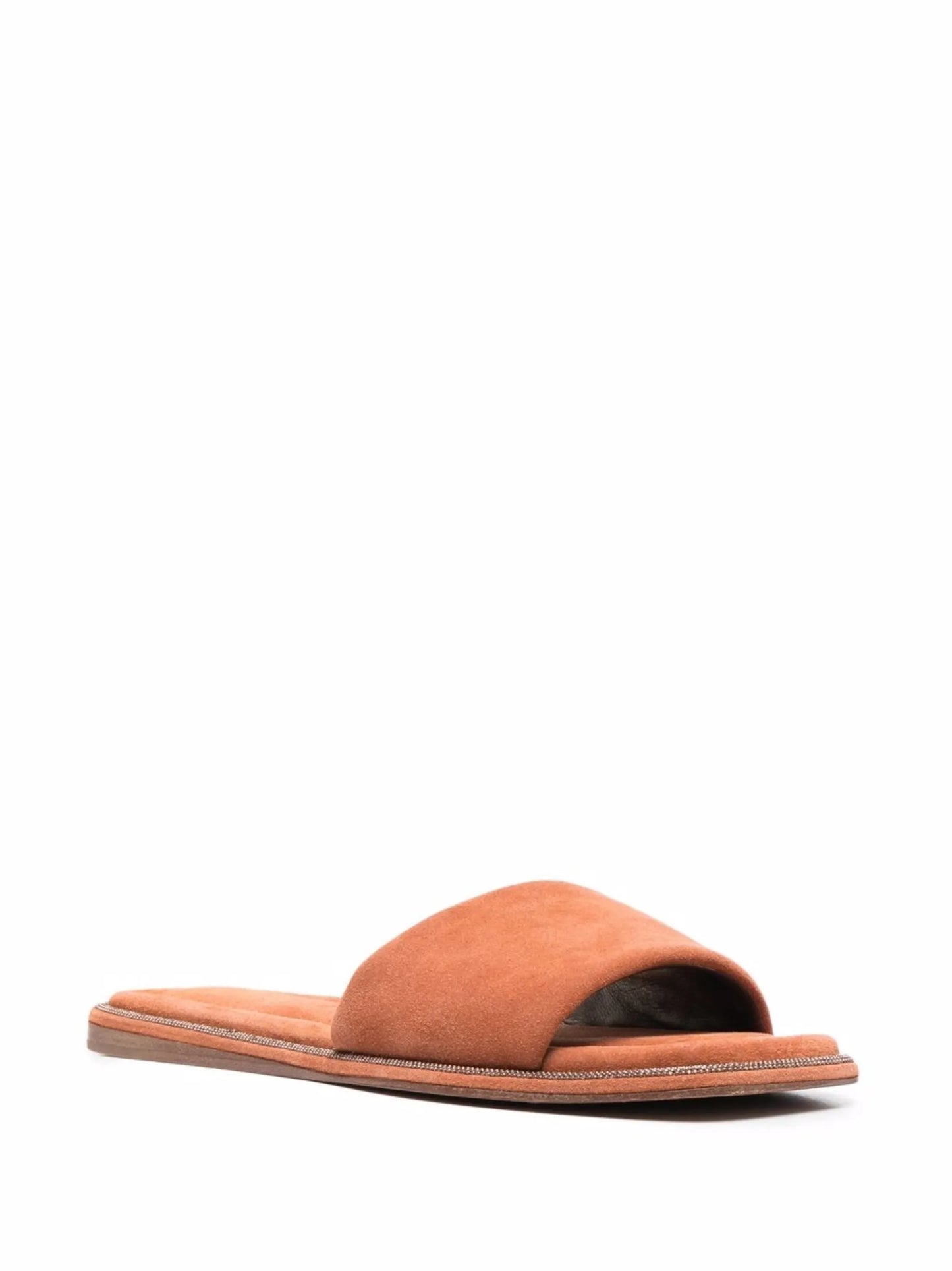 suede-leather slider sandals