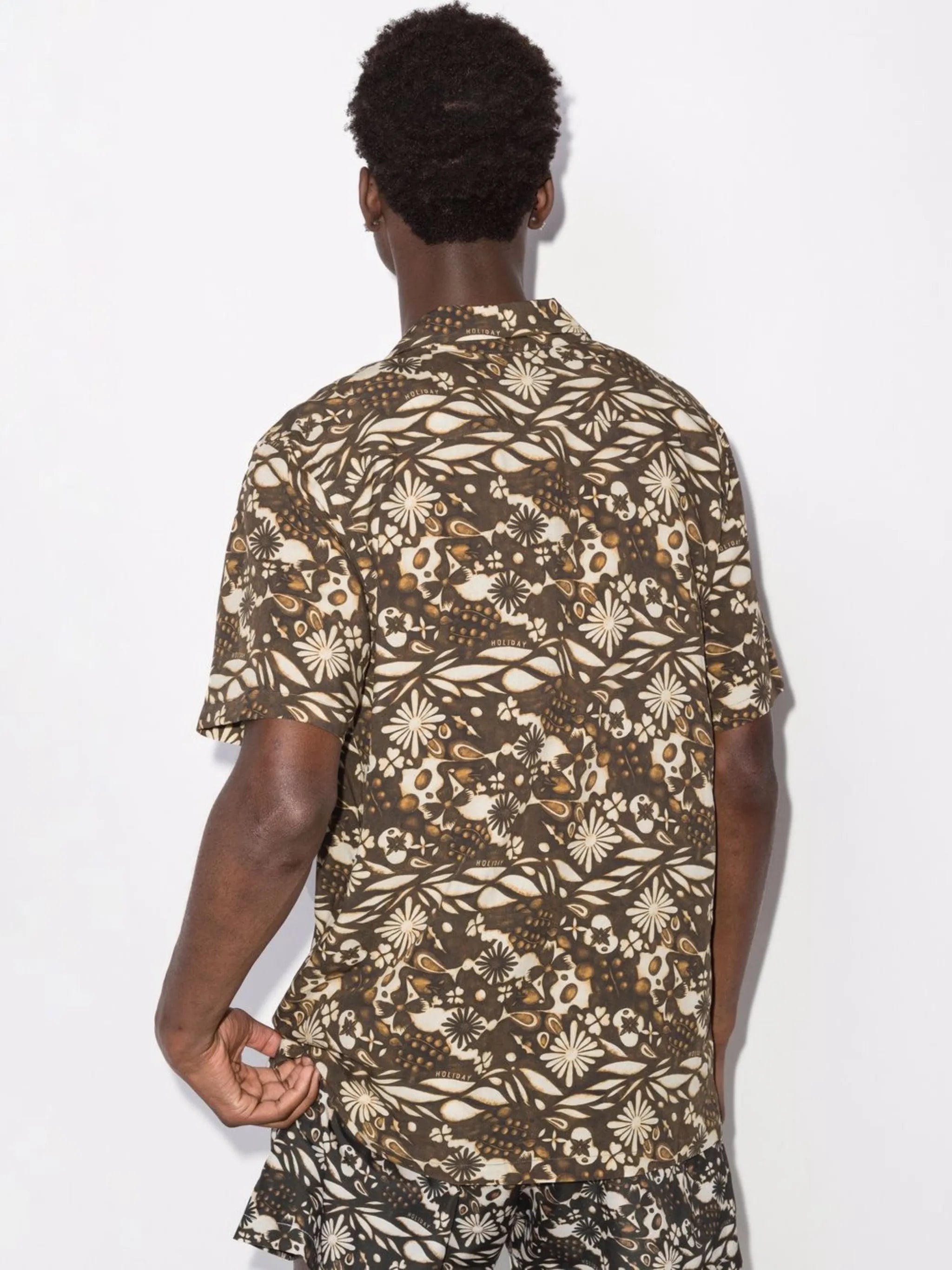 abstract-print short-sleeved shirt