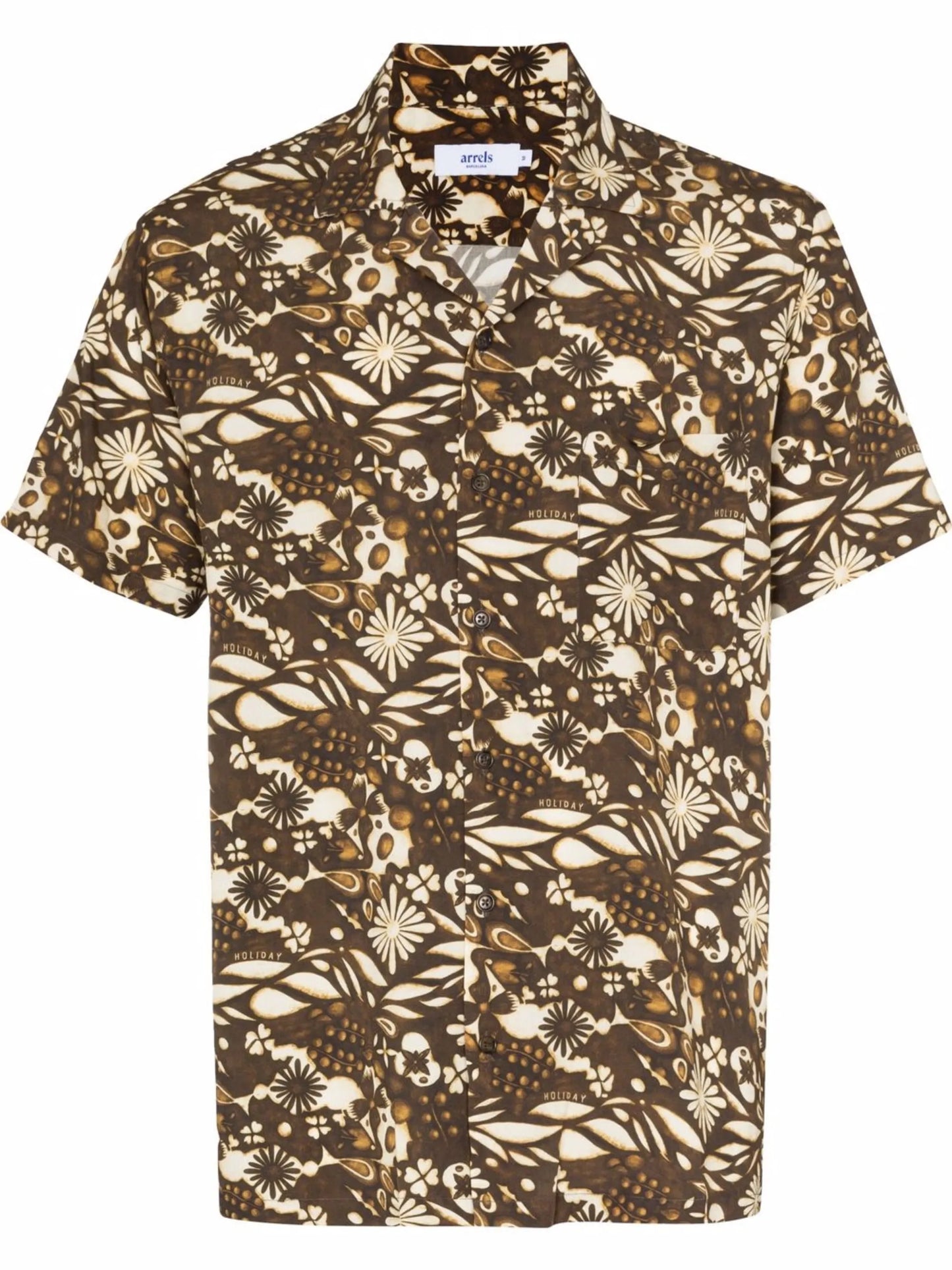 abstract-print short-sleeved shirt