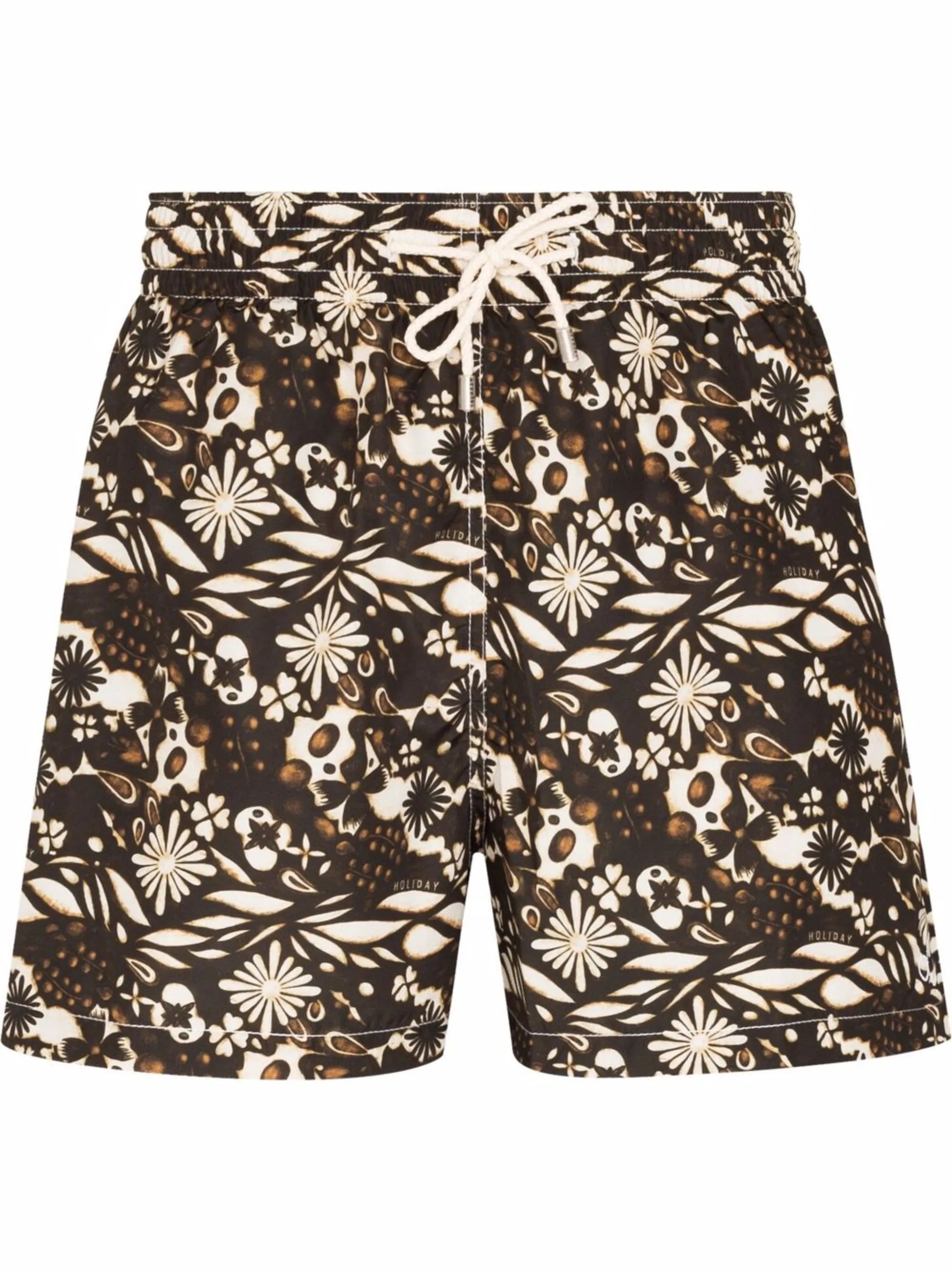 abstract-print drawstring swim shorts