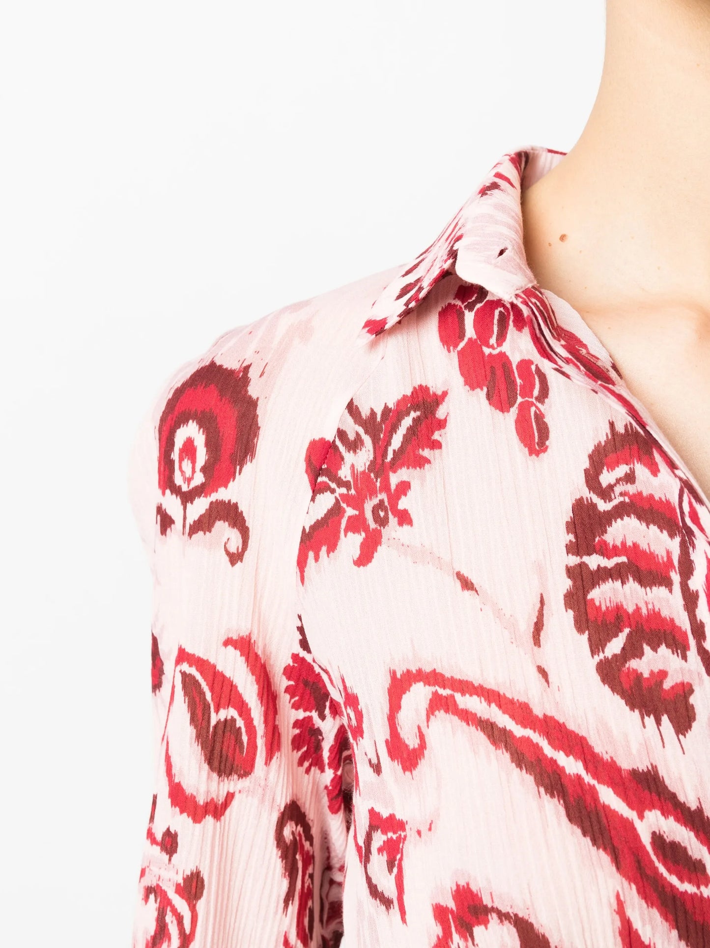 floral paisley-print cropped shirt