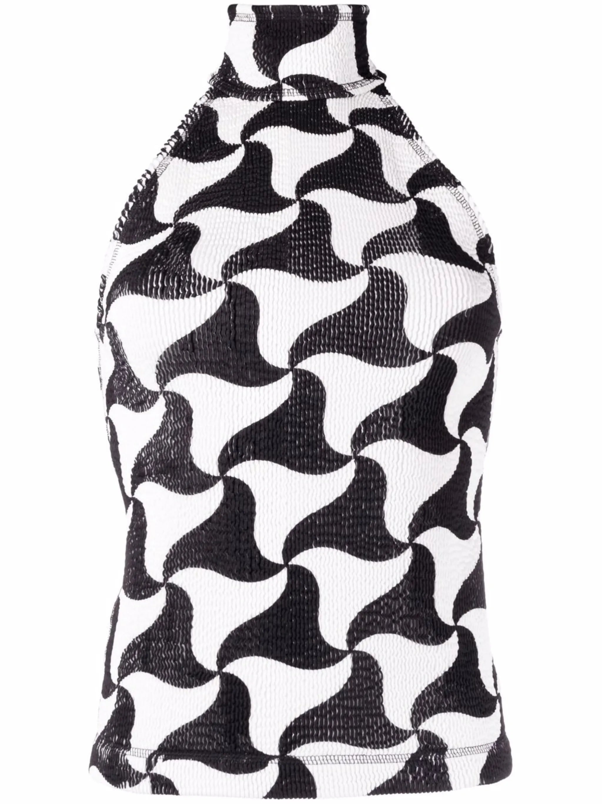 triangle-print sleeveless top