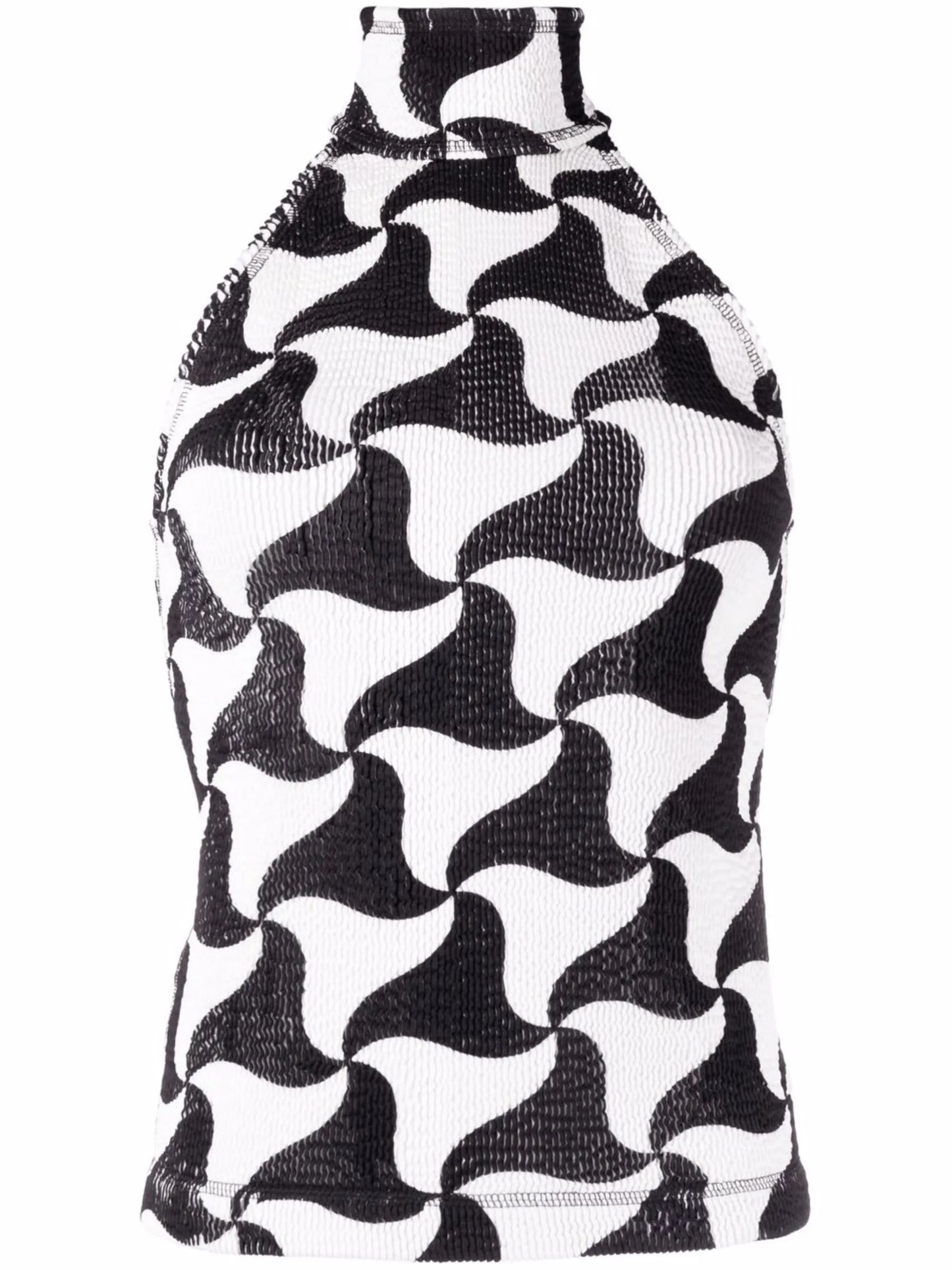 triangle-print sleeveless top