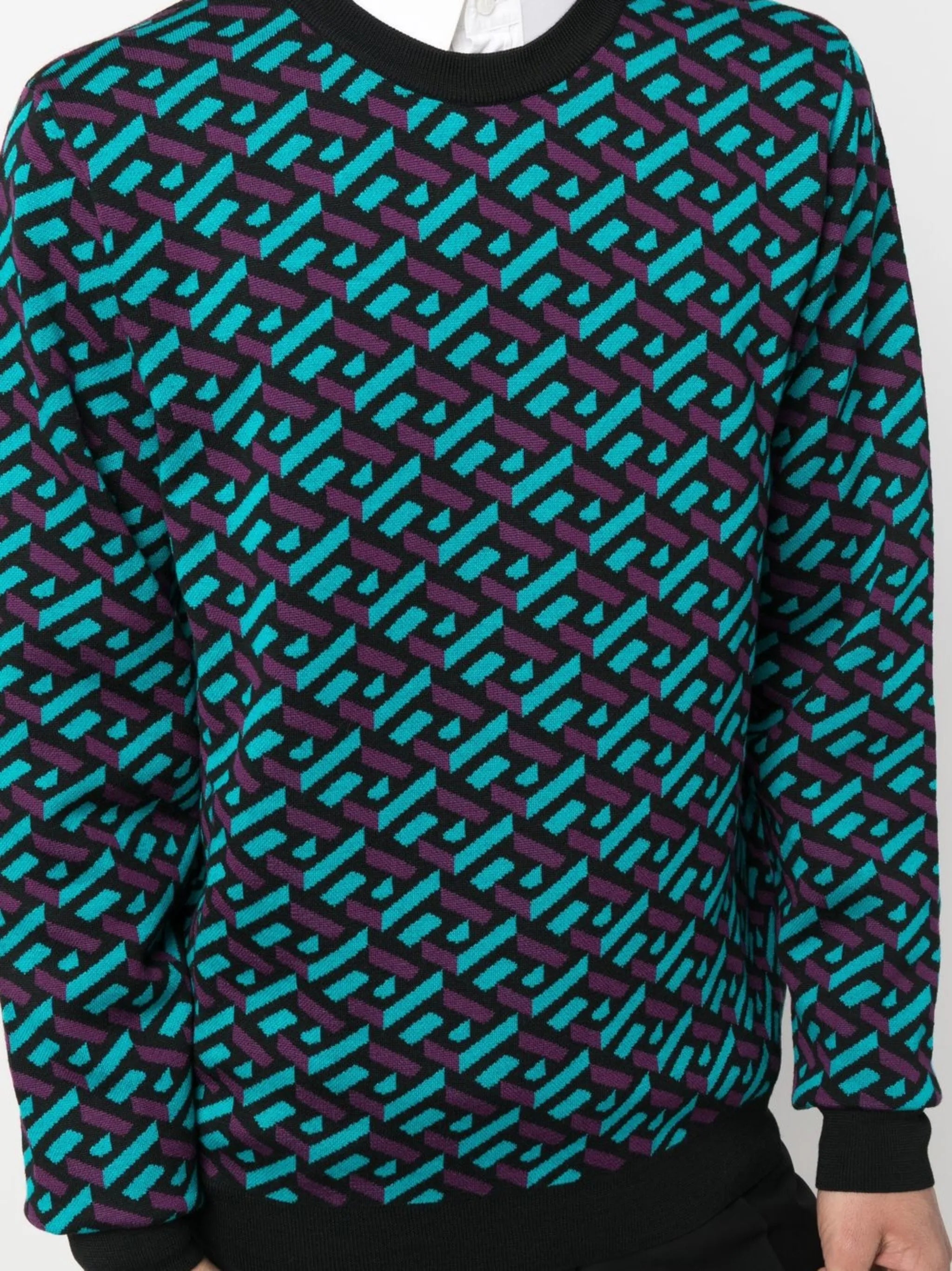 La Greca jacquard wool jumper