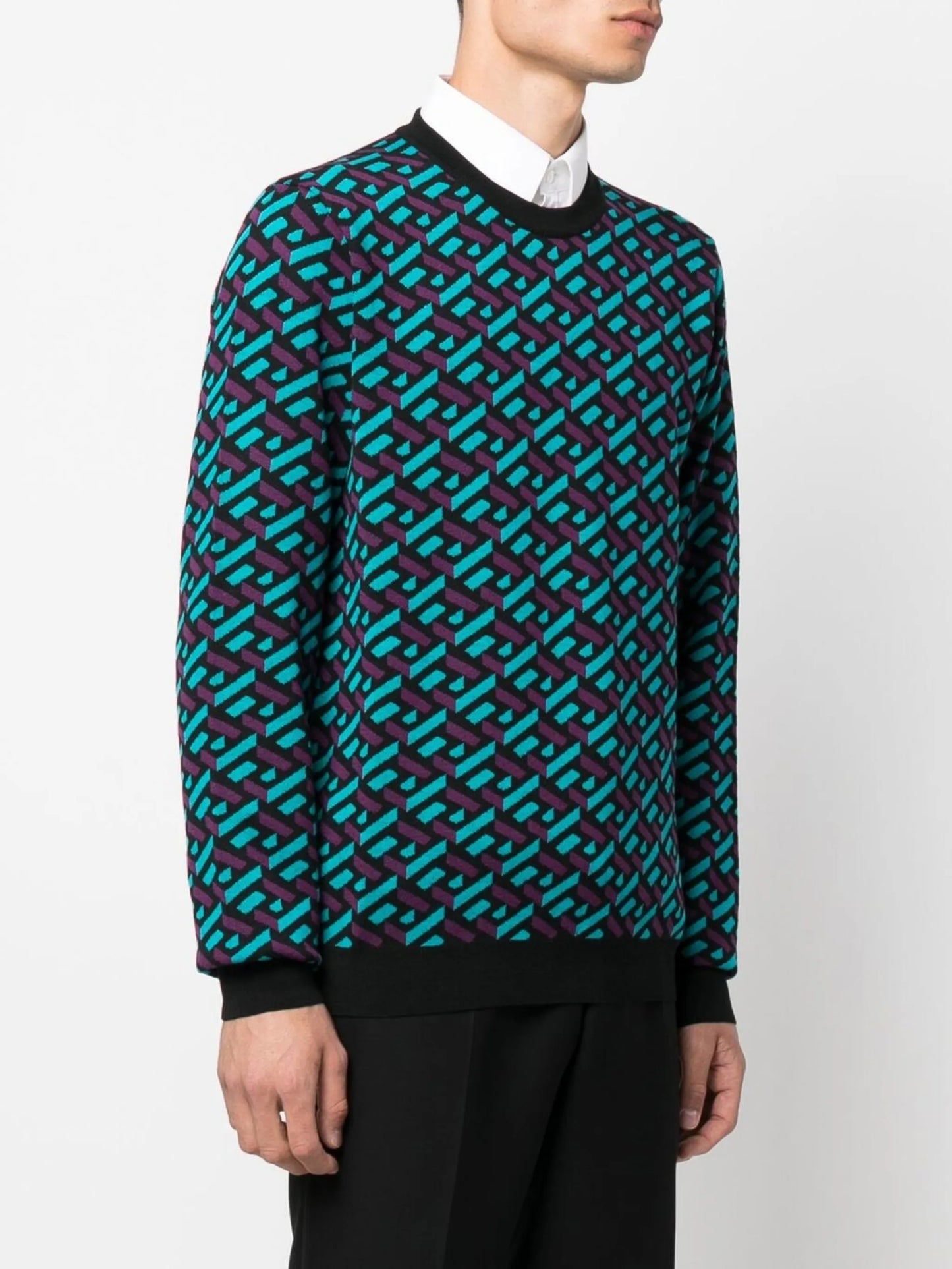 La Greca jacquard wool jumper