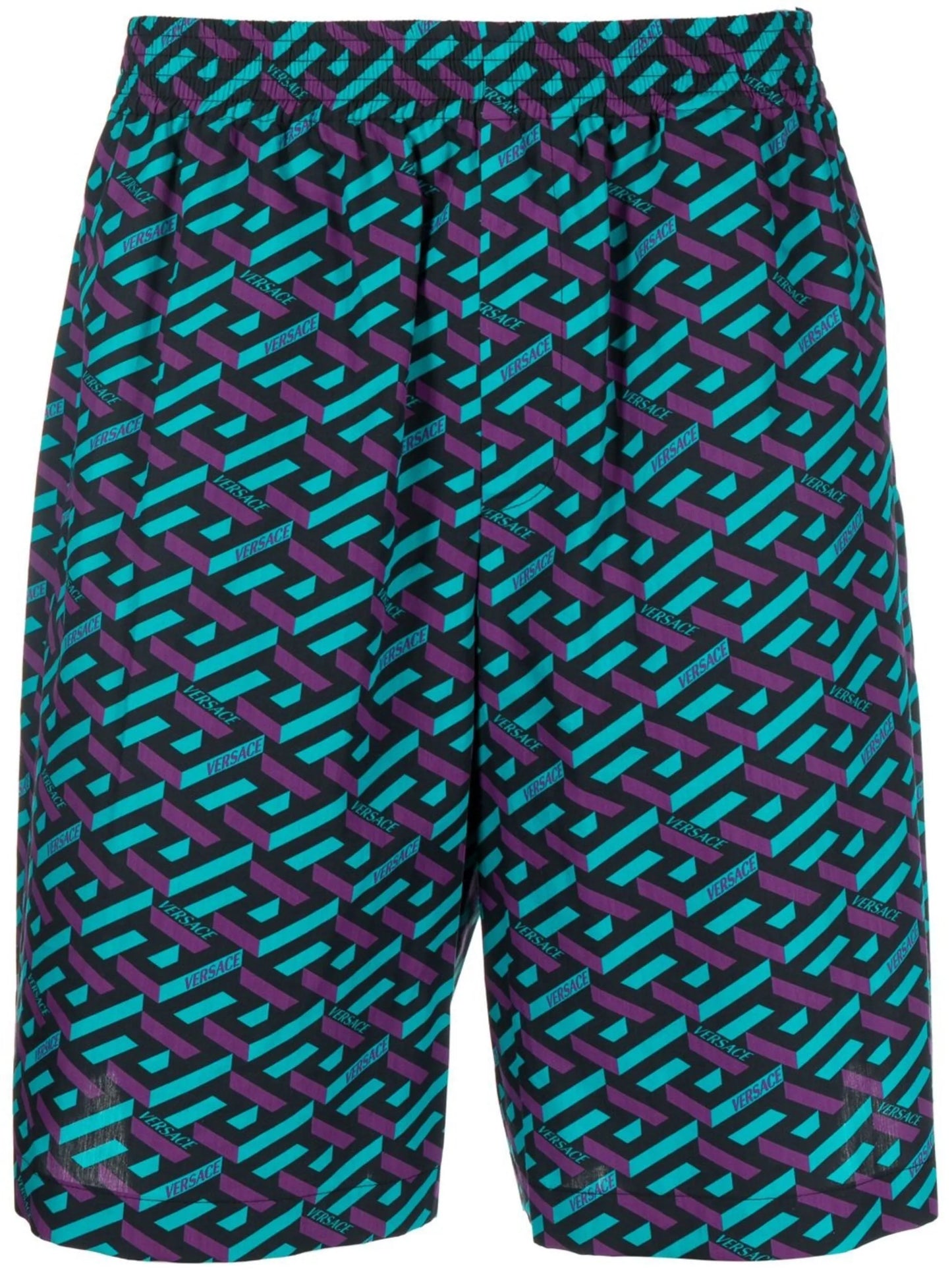 Le Greca print elasticated-waist shorts