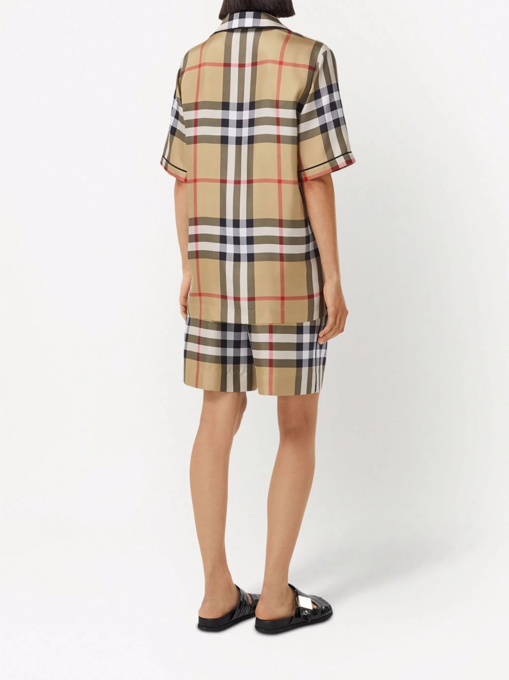 check-pattern shorts
