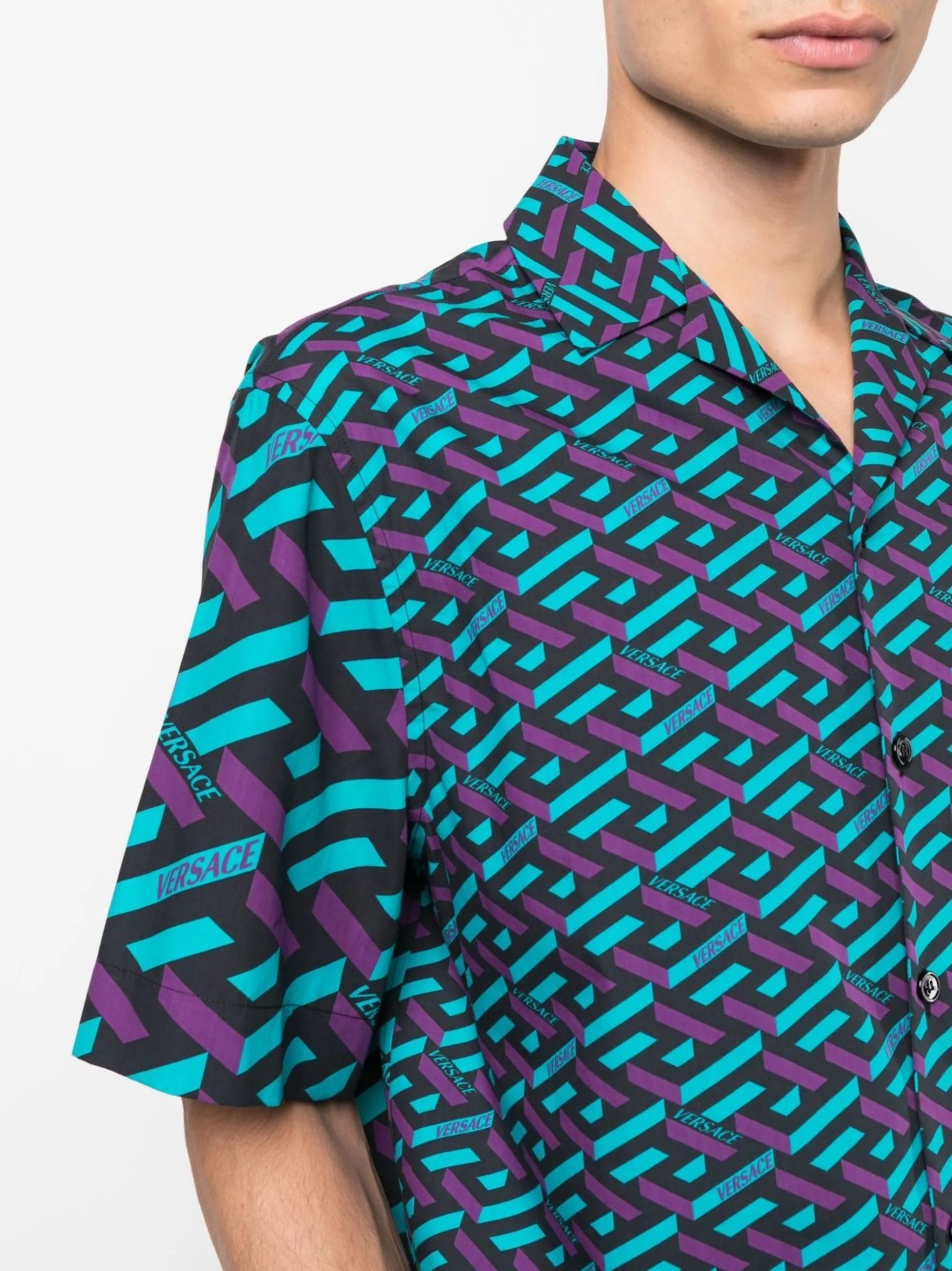La Greca cotton-lyocell shirt