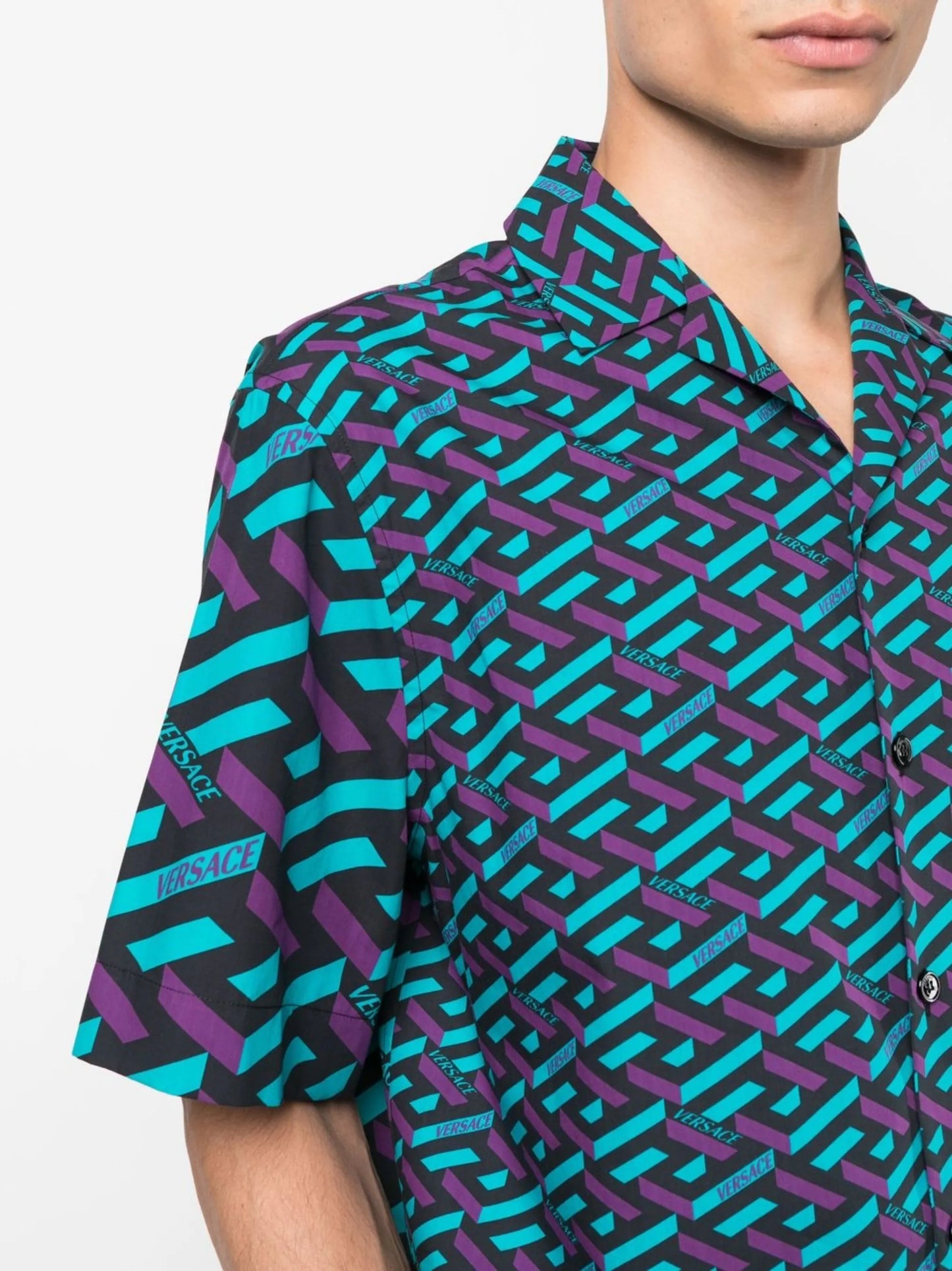 La Greca cotton-lyocell shirt