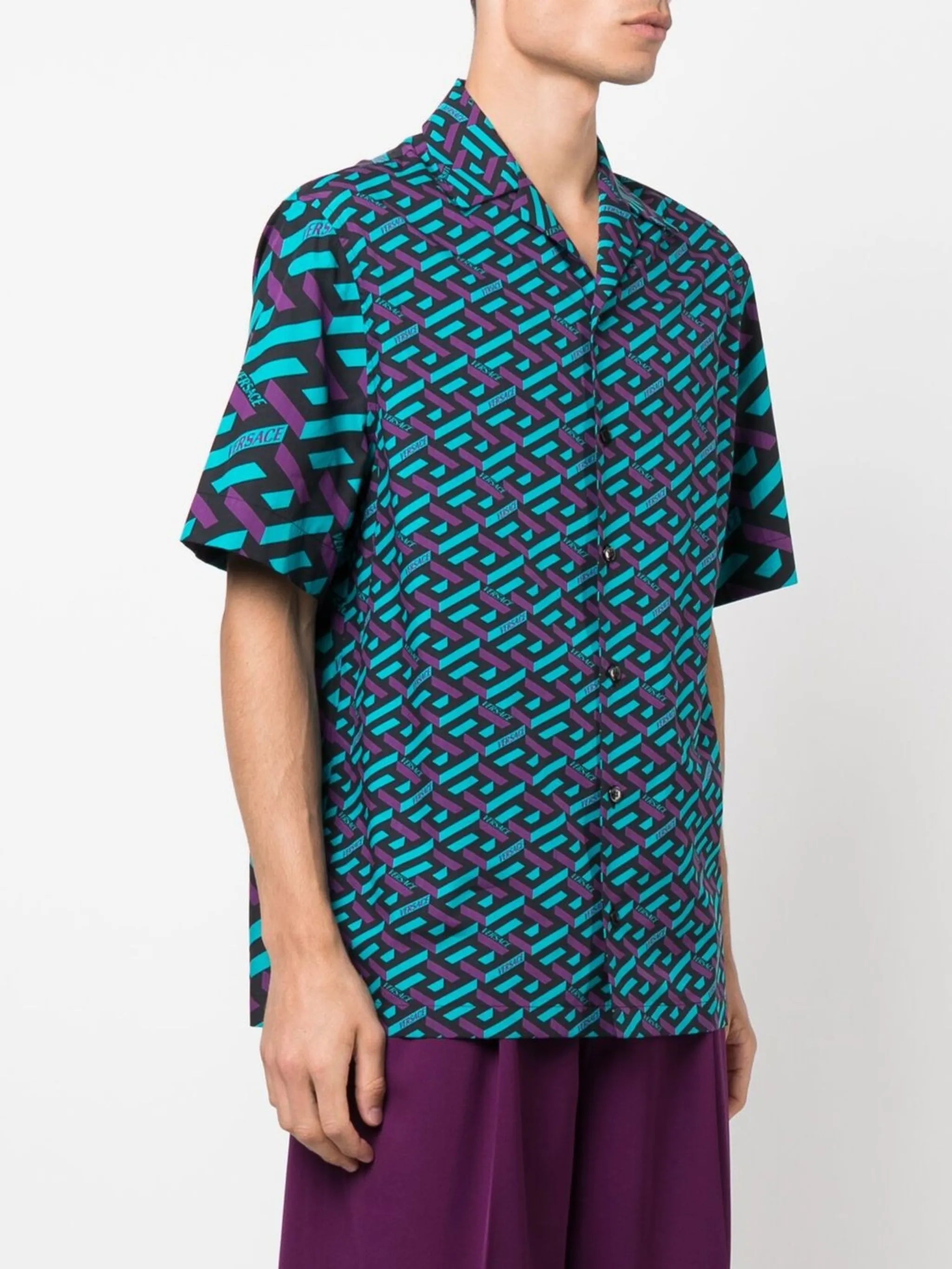 La Greca cotton-lyocell shirt