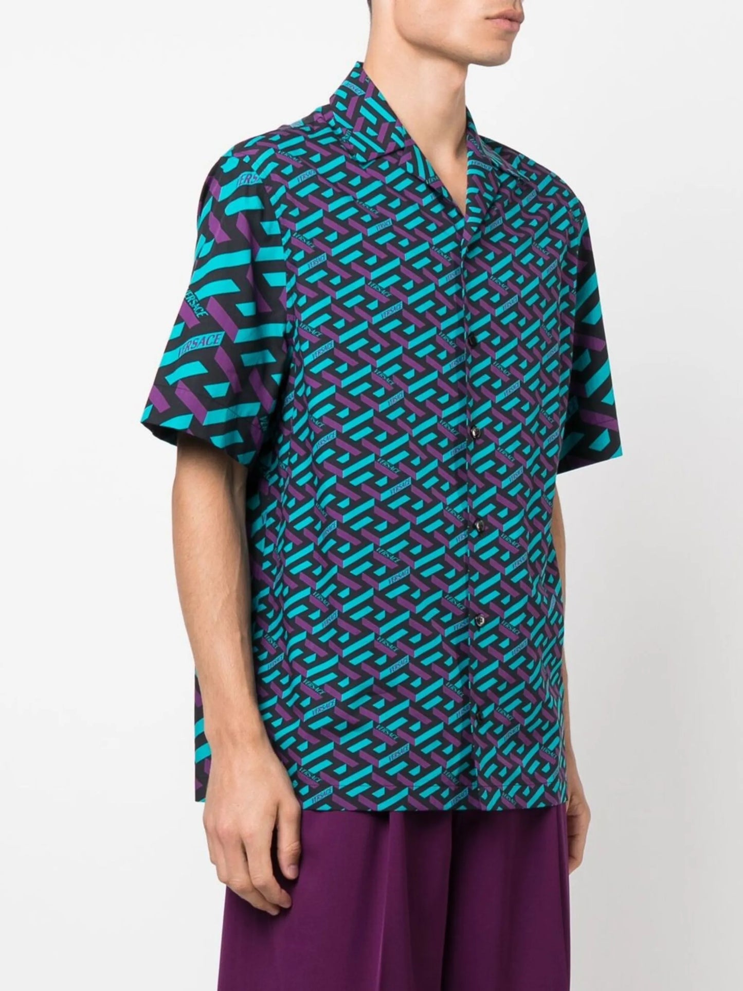La Greca cotton-lyocell shirt