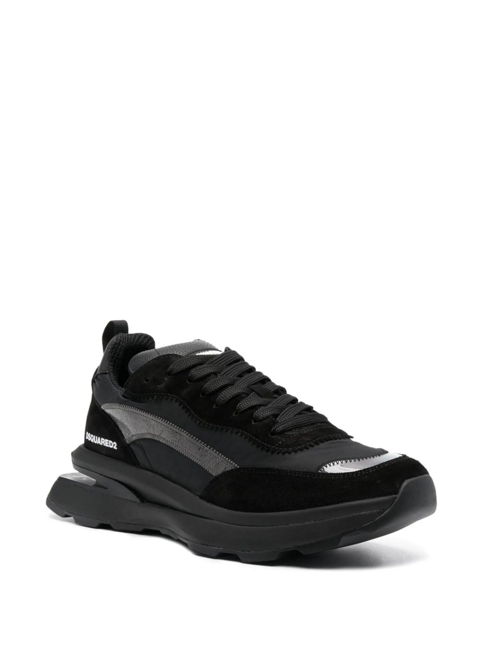 Slash panelled low-top sneakers