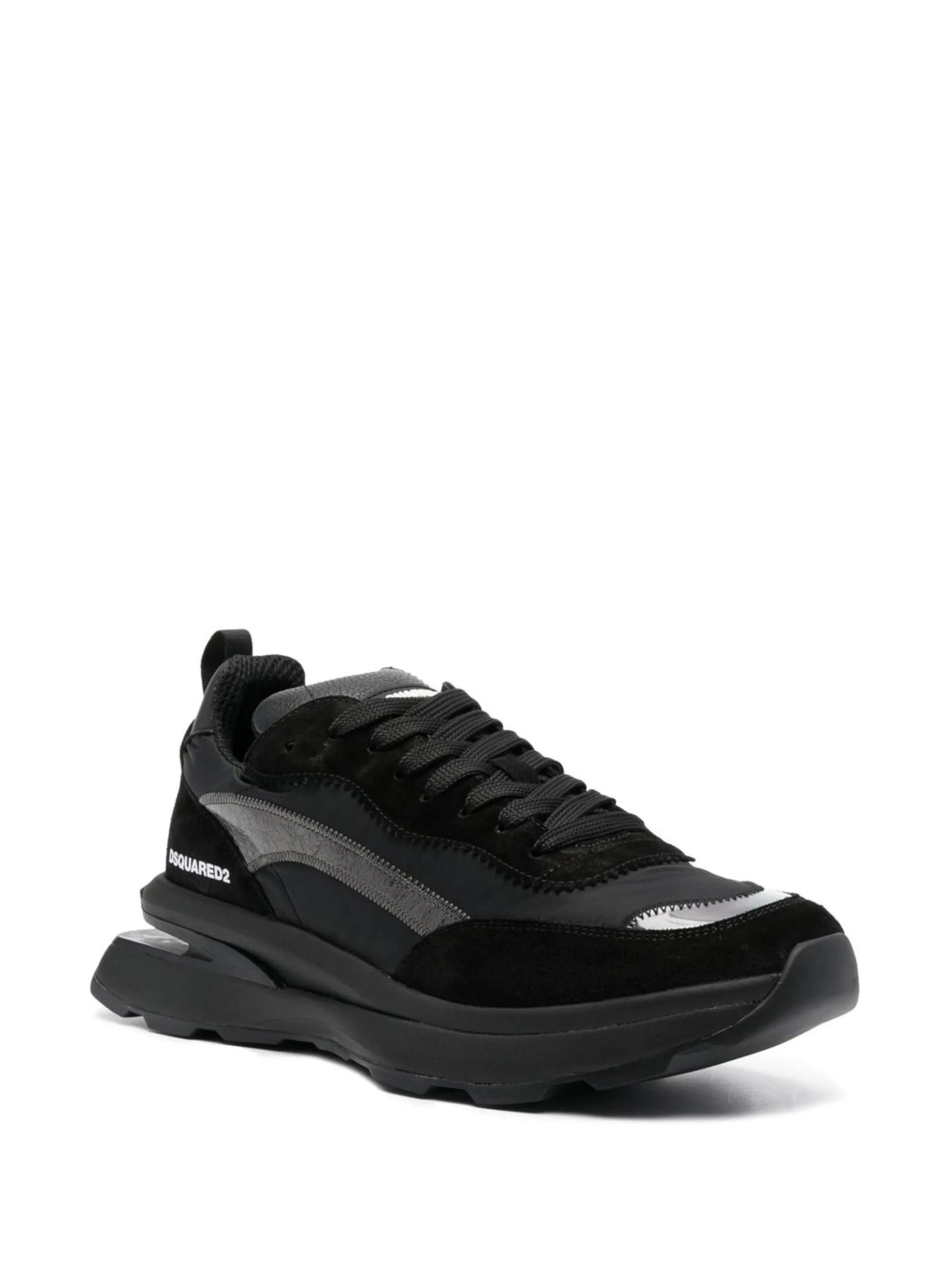 Slash panelled low-top sneakers