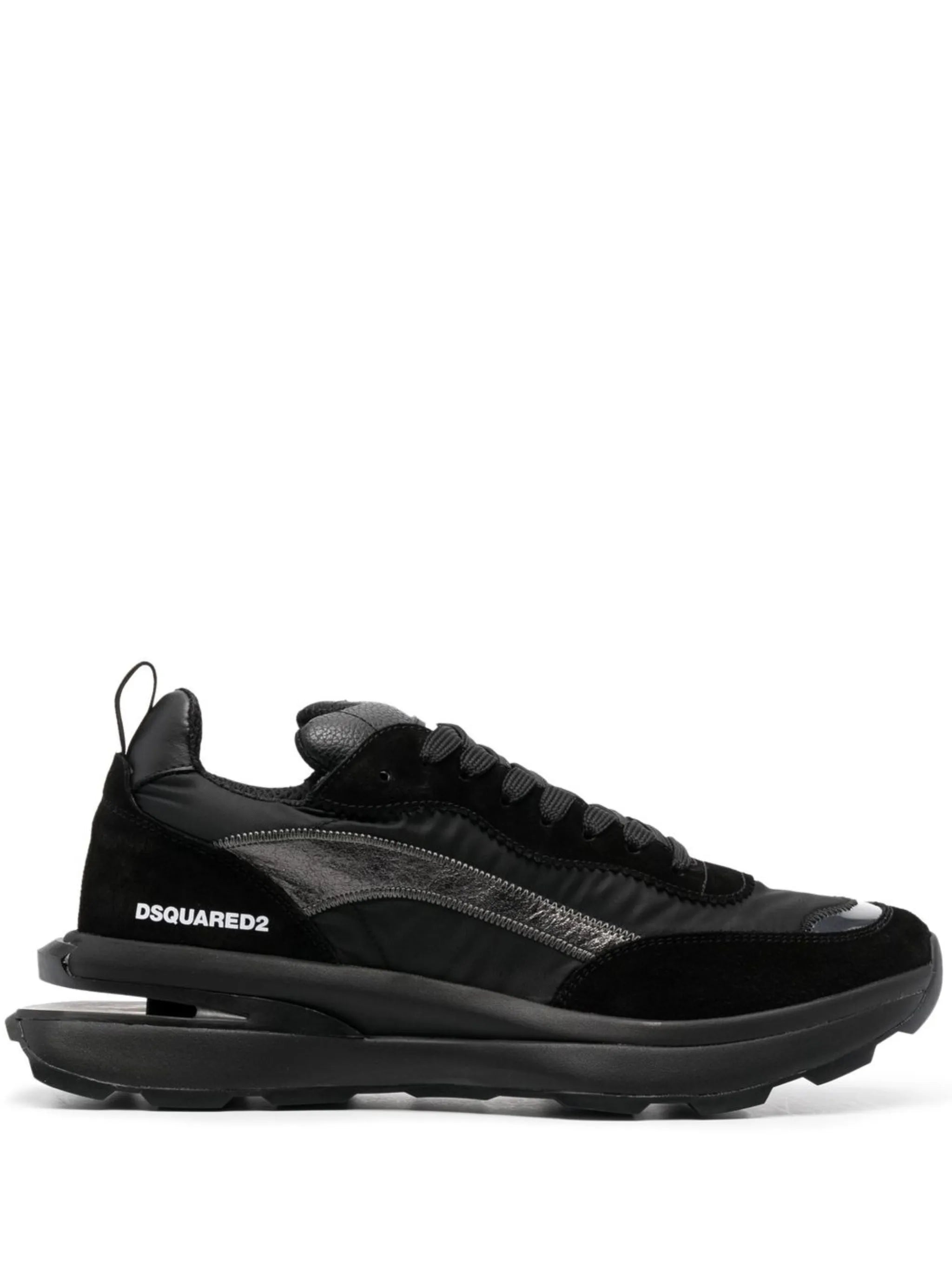 Slash panelled low-top sneakers