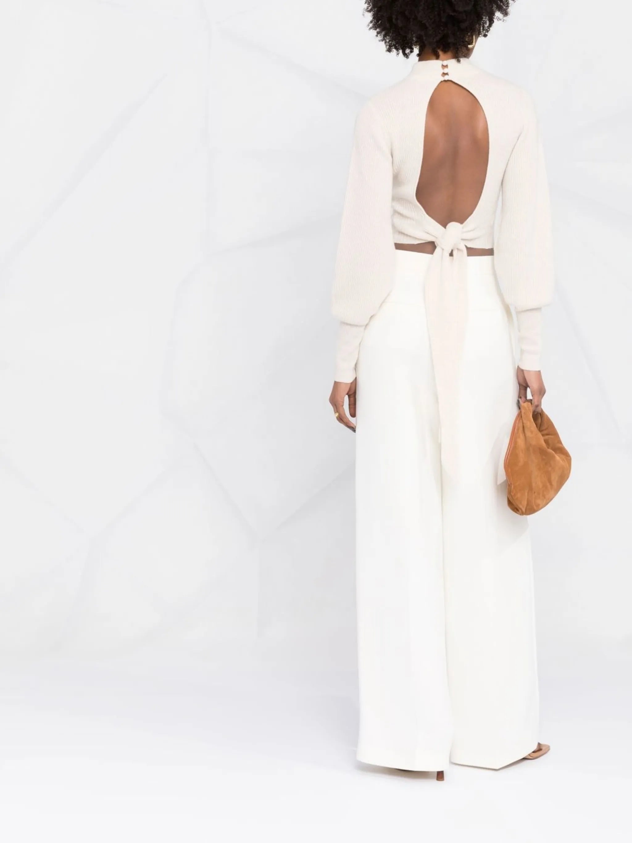 tailored wide-leg trousers