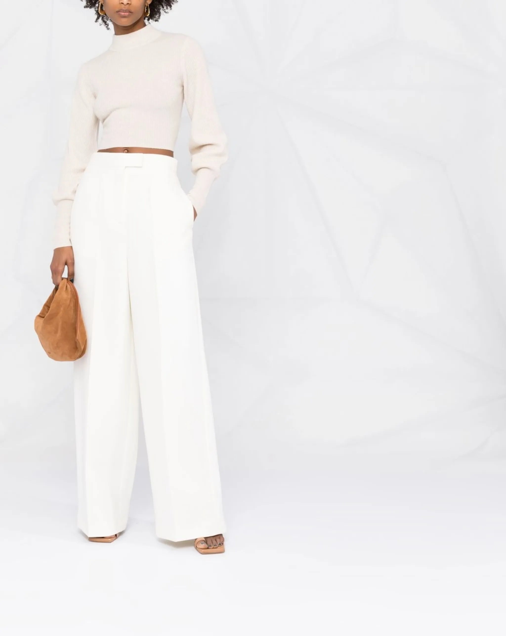 tailored wide-leg trousers
