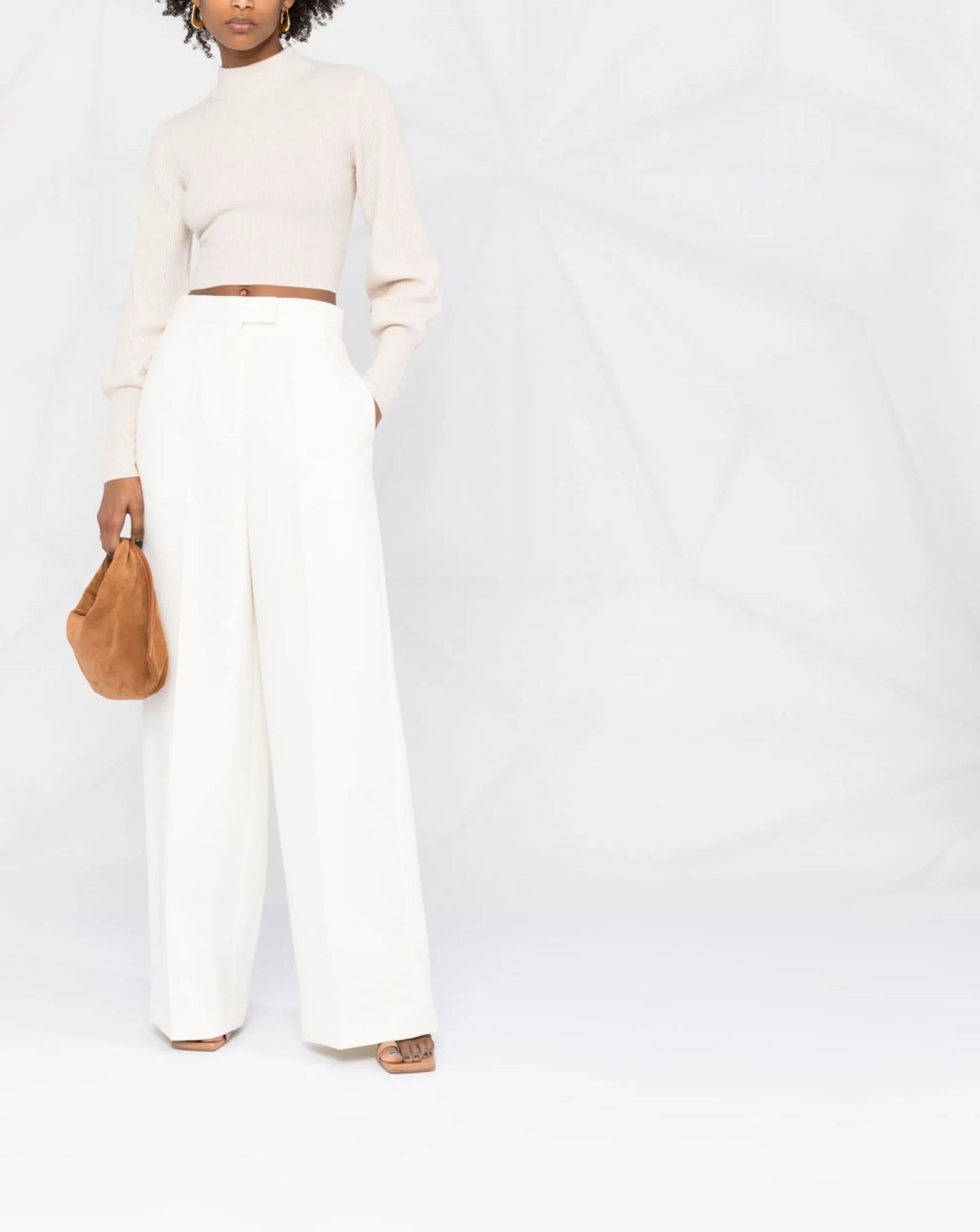 tailored wide-leg trousers