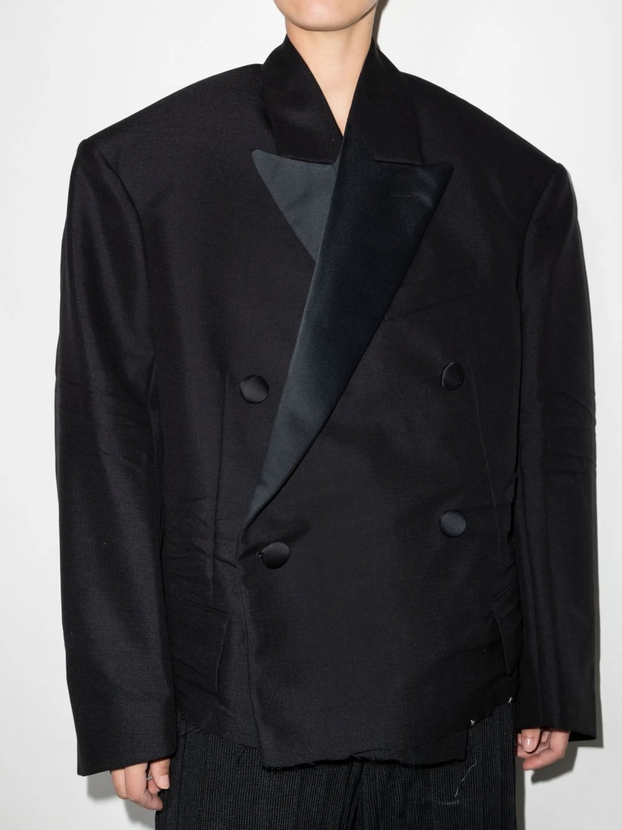 cropped tuxedo blazer