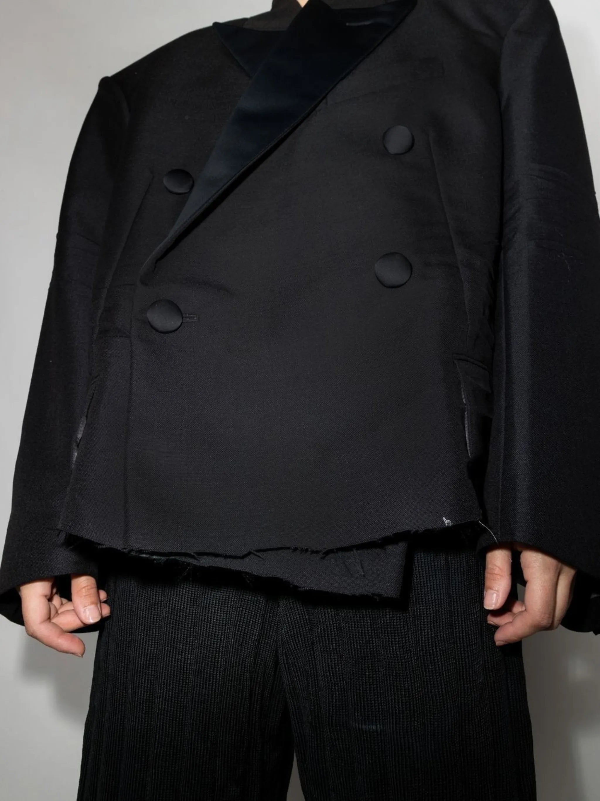 cropped tuxedo blazer