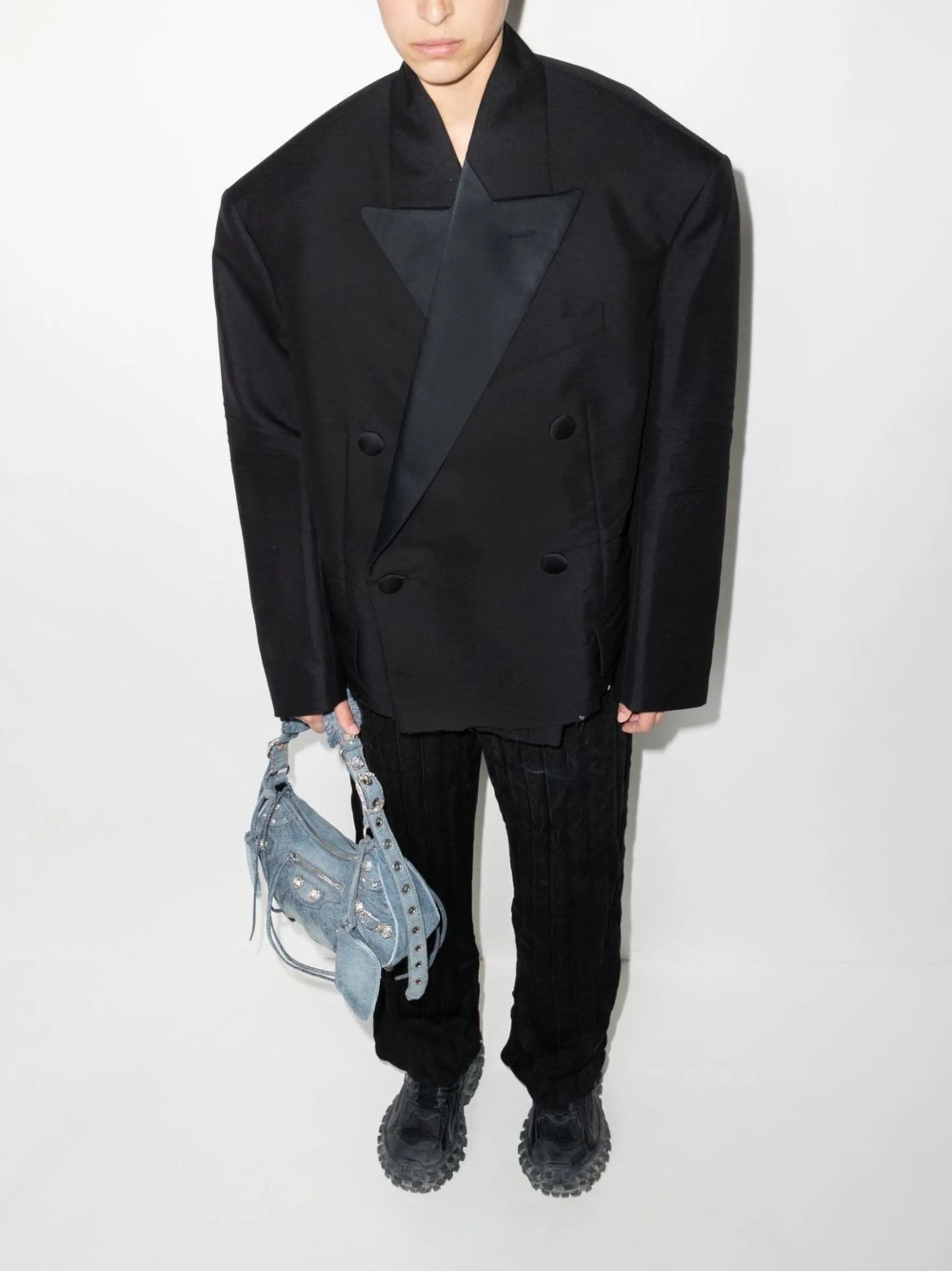 cropped tuxedo blazer