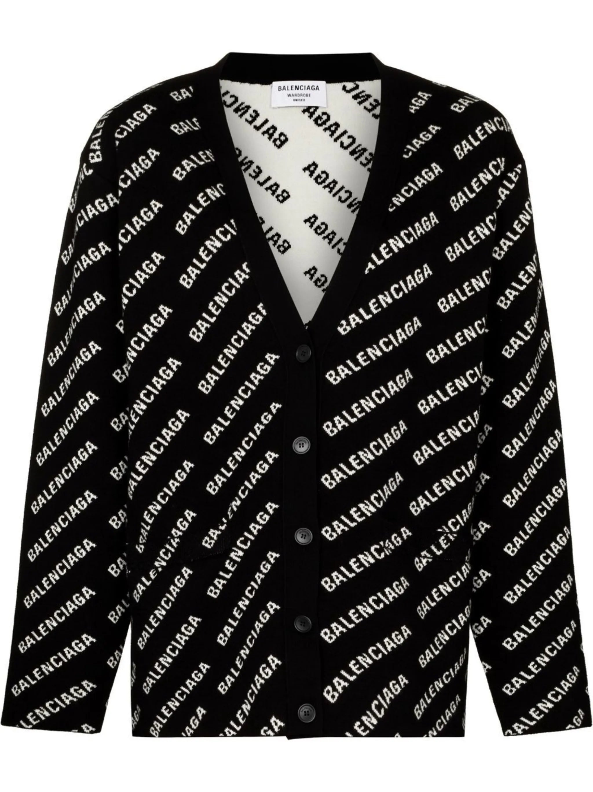all-over logo cardigan