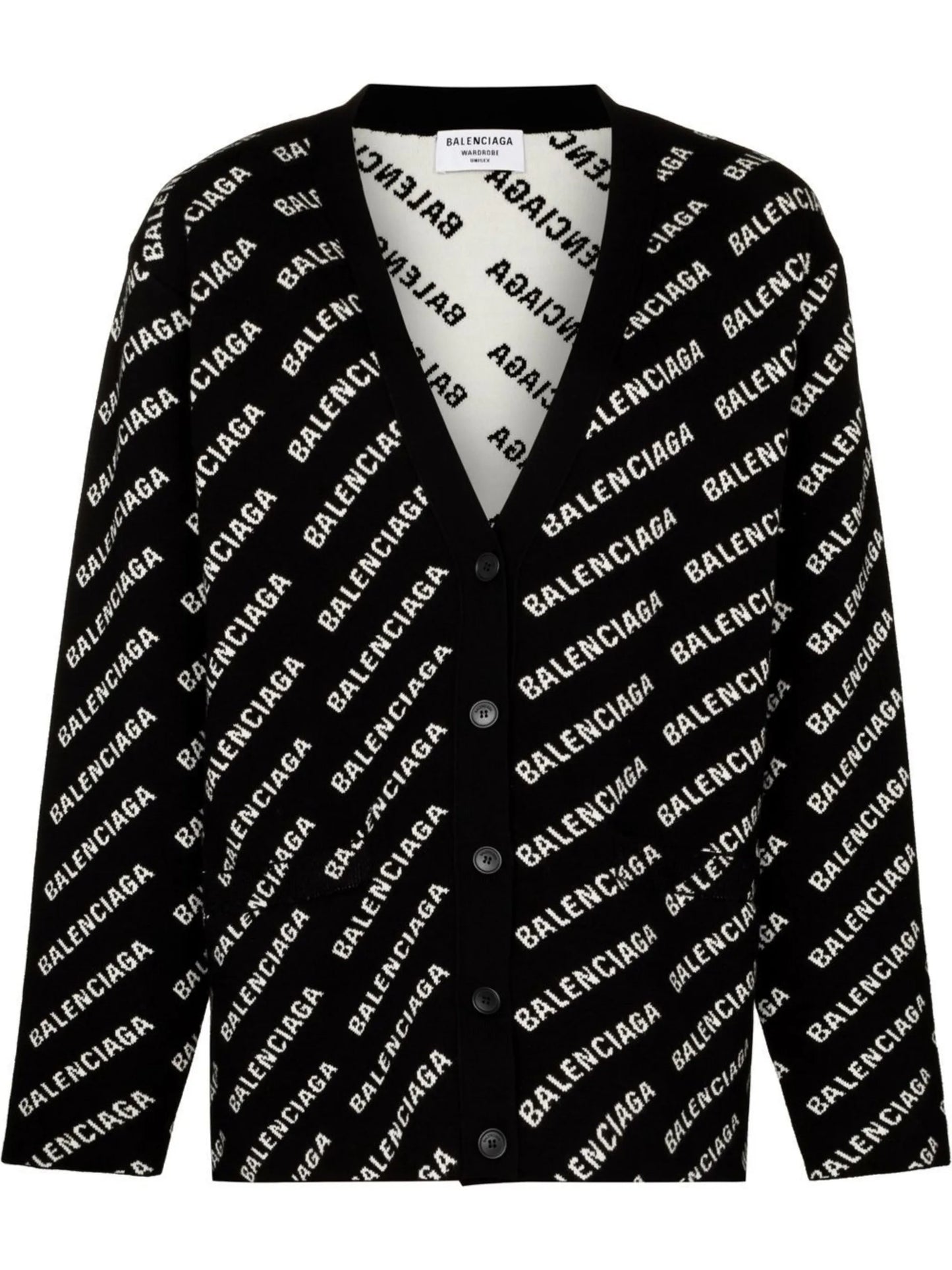 all-over logo cardigan