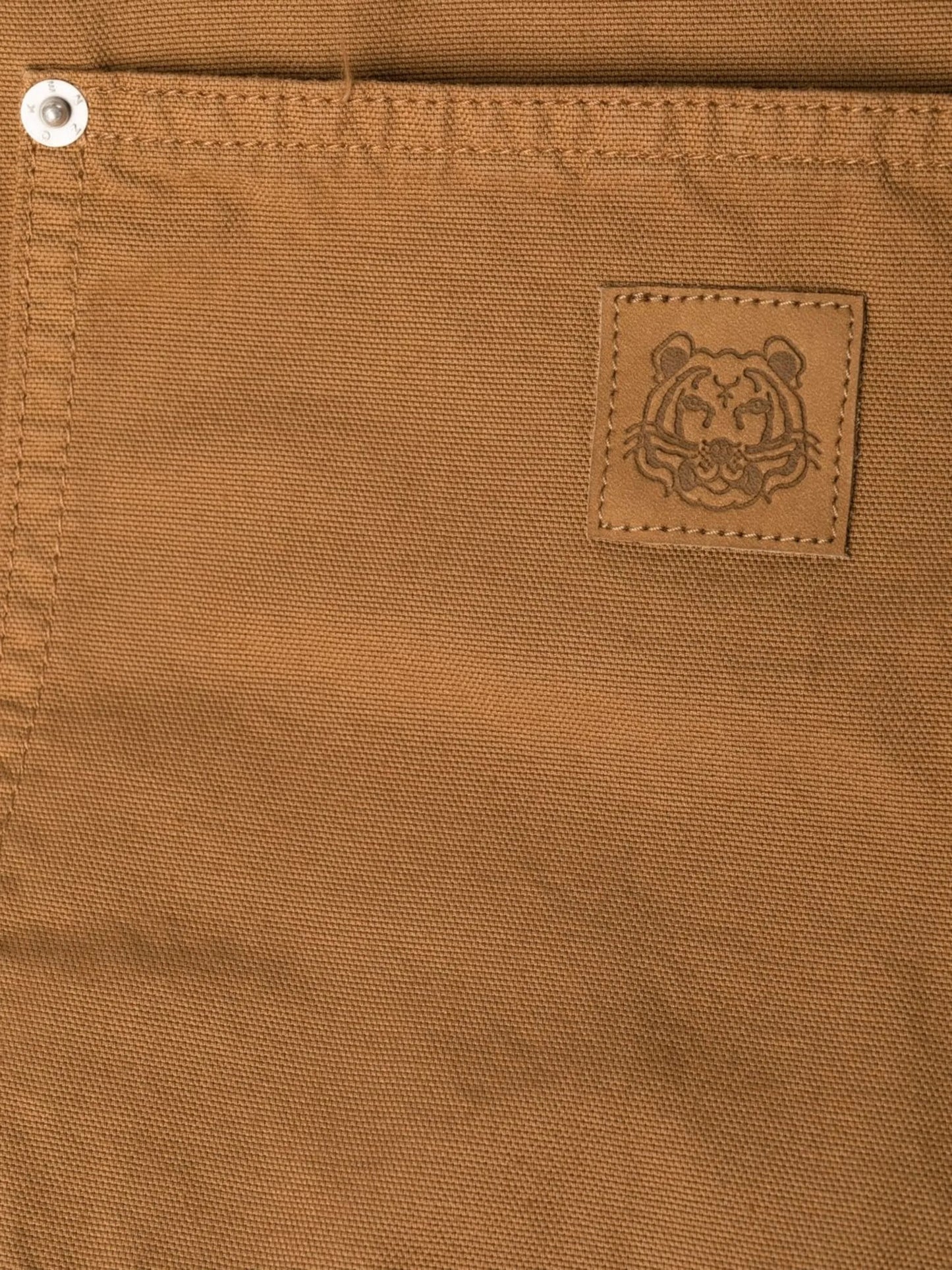 rear logo-patch trousers