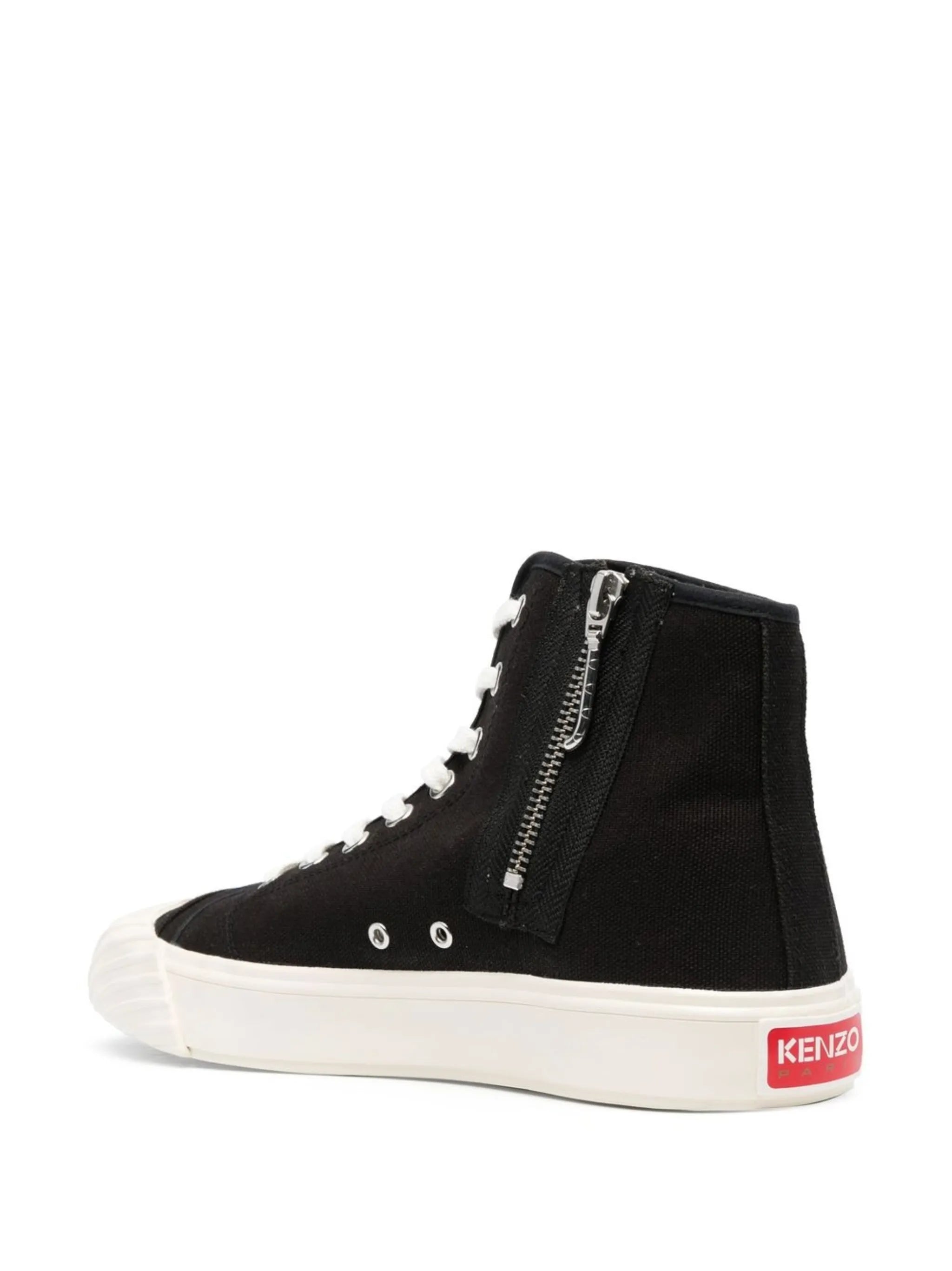 tiger-print high-top sneakers
