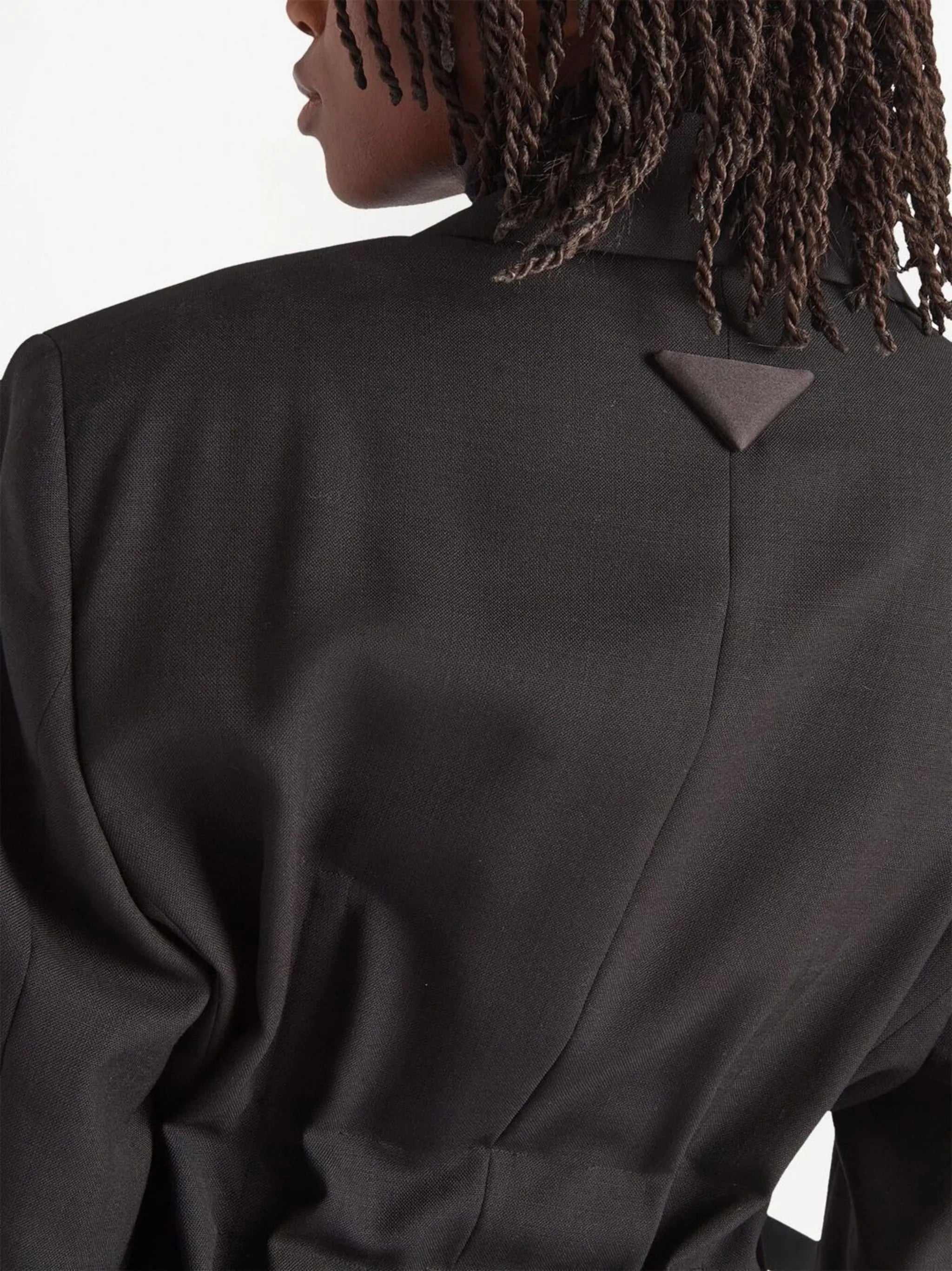 triangle-logo tailored blazer