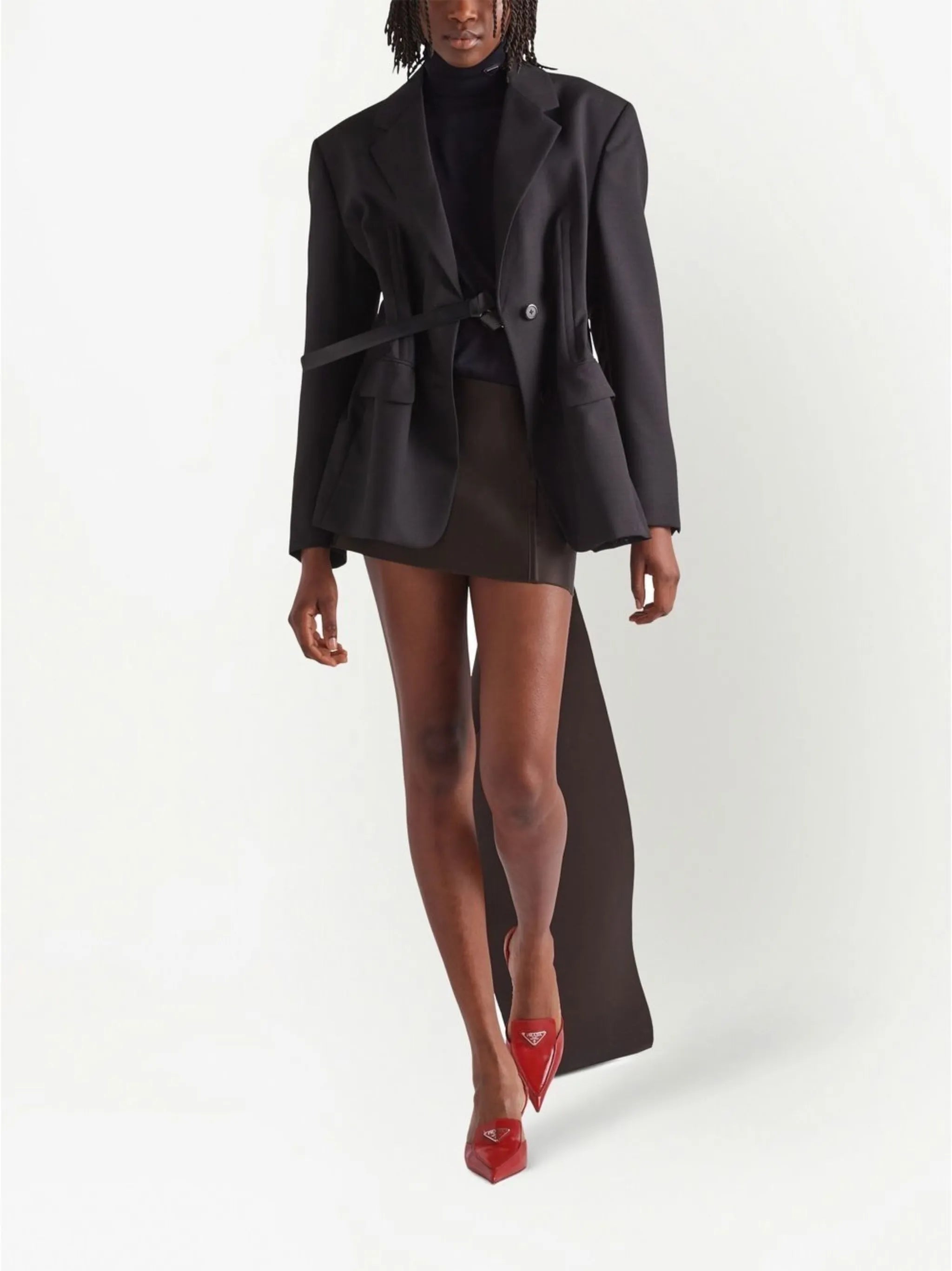 triangle-logo tailored blazer