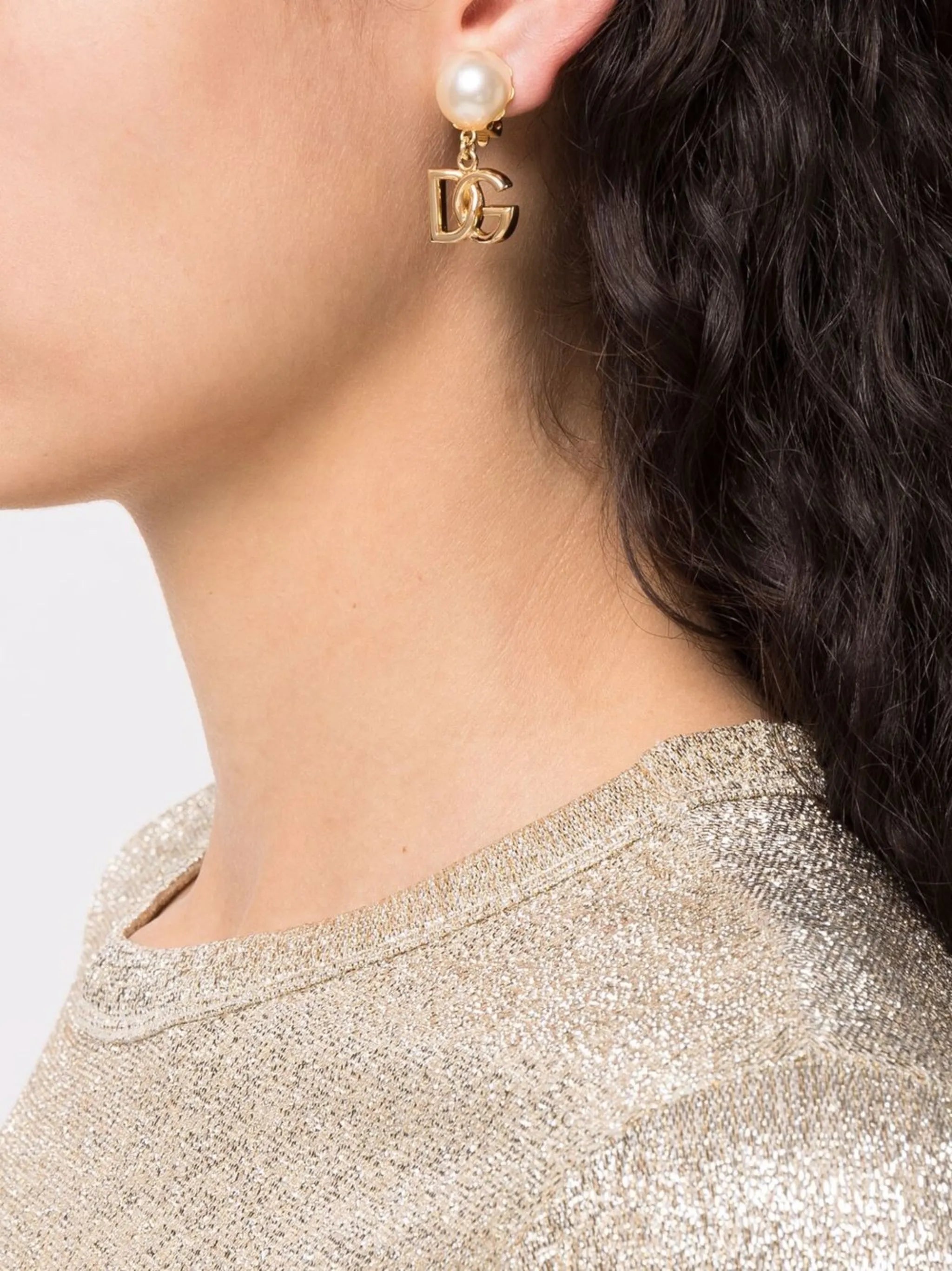 DG-logo drop earrings