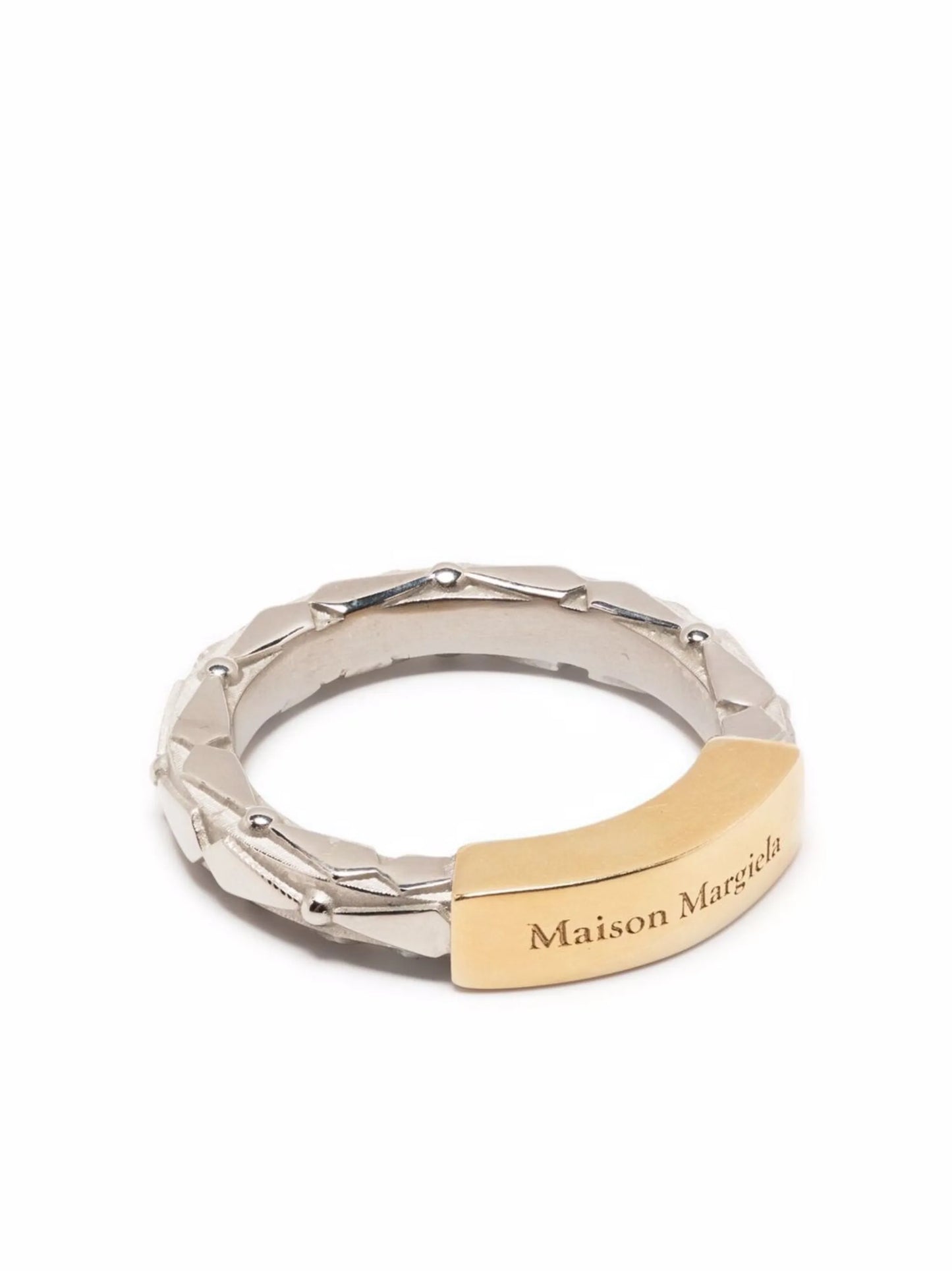 logo-engraved brass ring