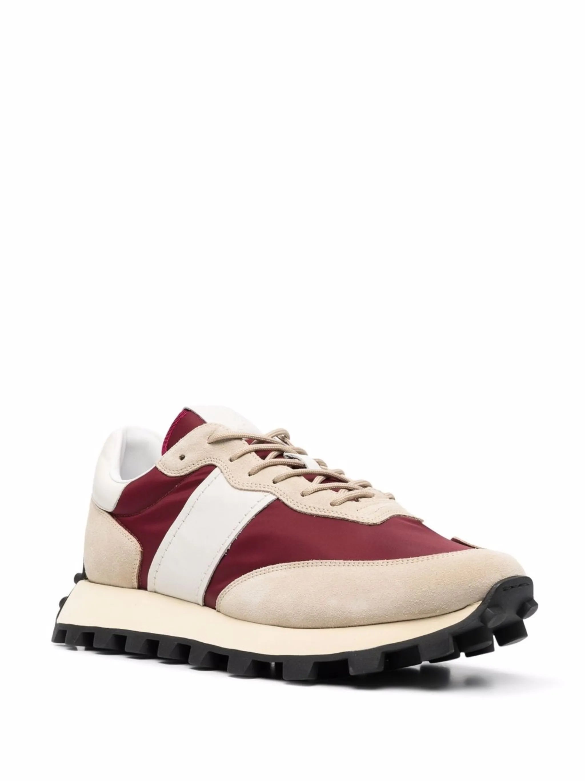 panelled low-top sneakers