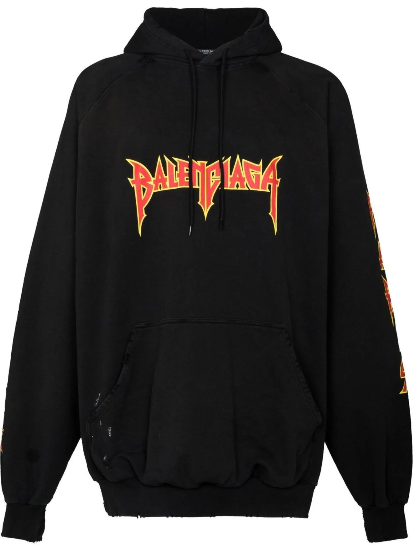 metal logo oversized hoodie