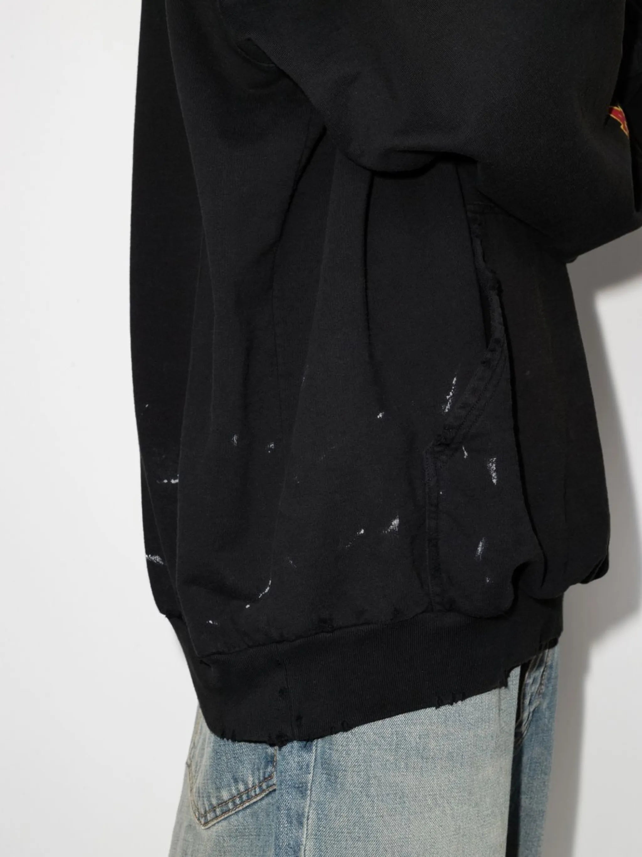metal logo oversized hoodie
