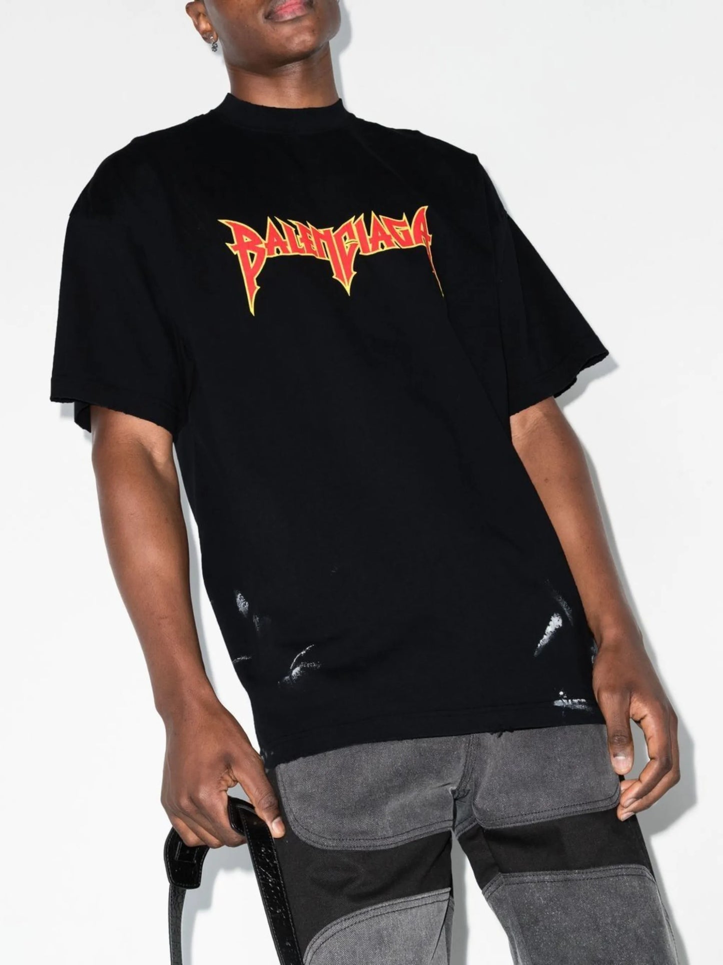 oversized metal logo T-shirt