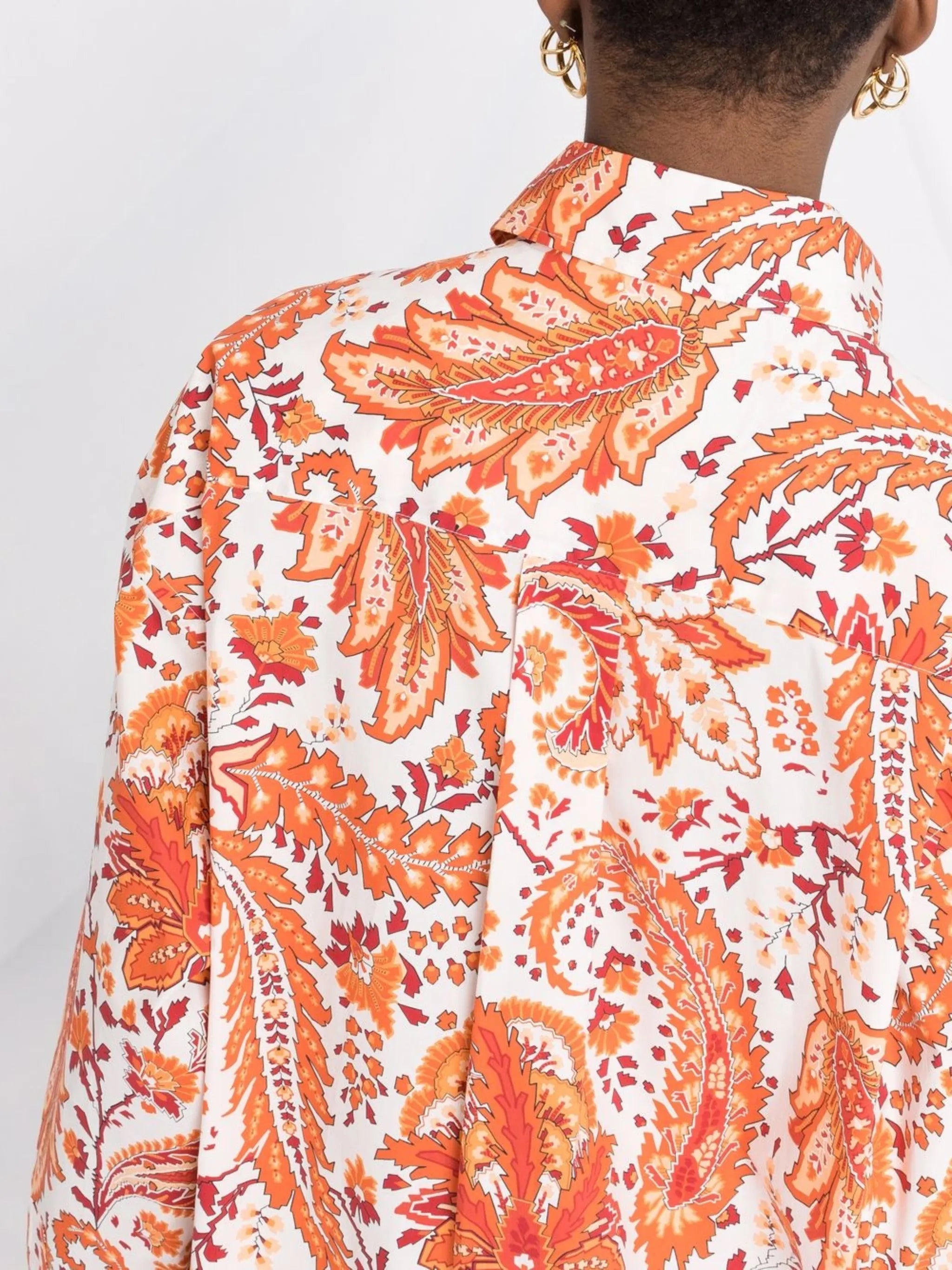 paisley-print button-up shirt
