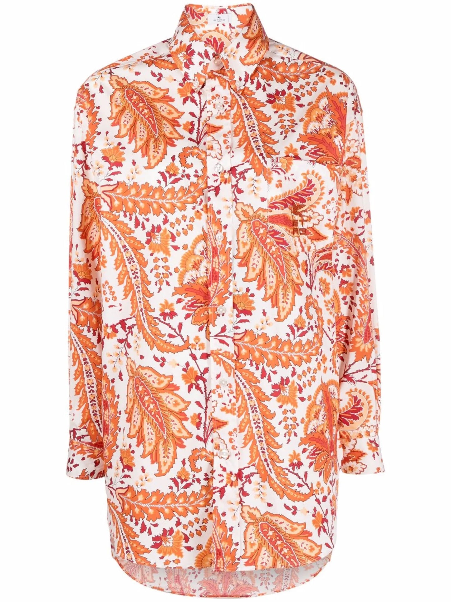 paisley-print button-up shirt