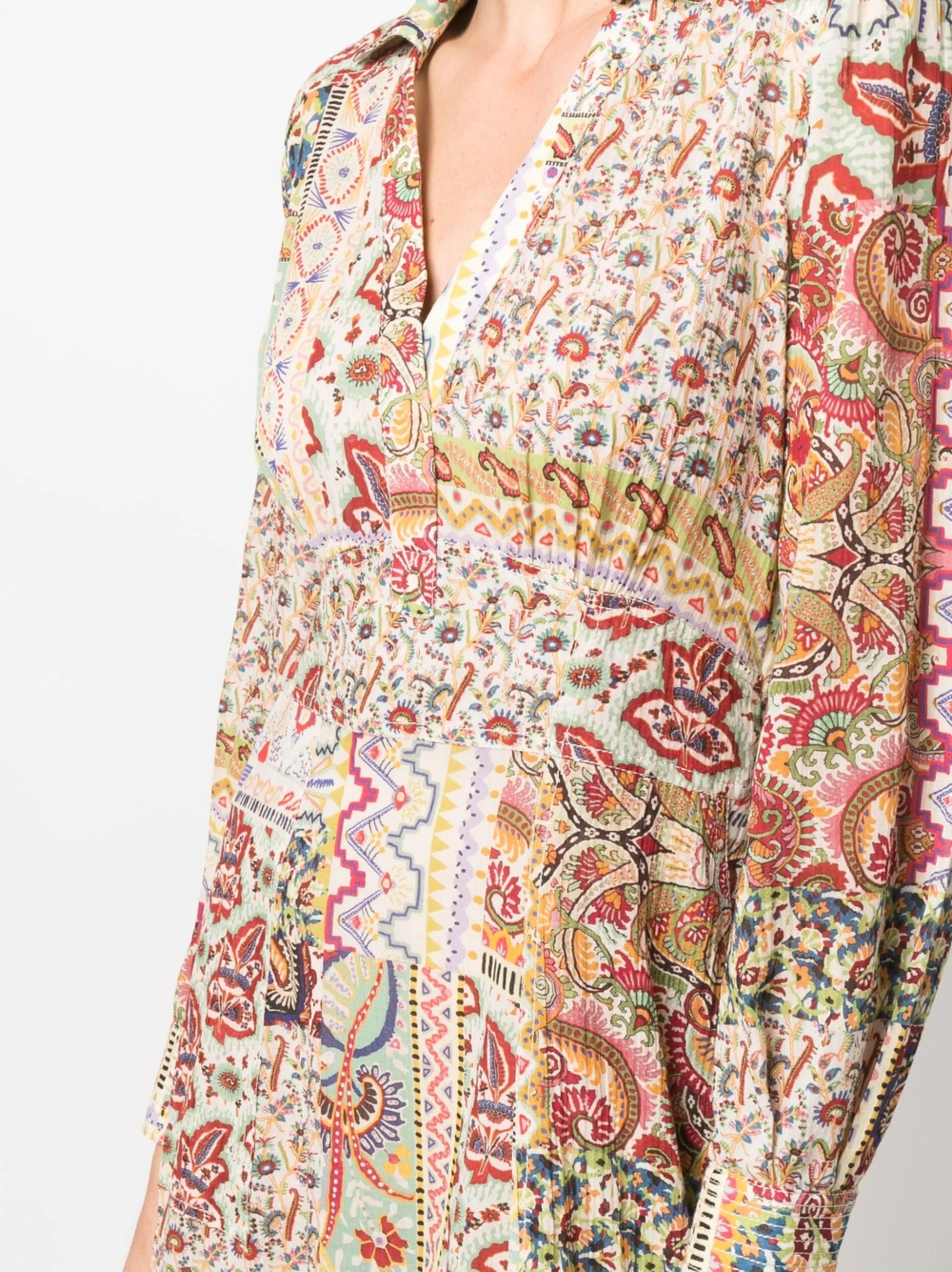 paisley-print midi dress