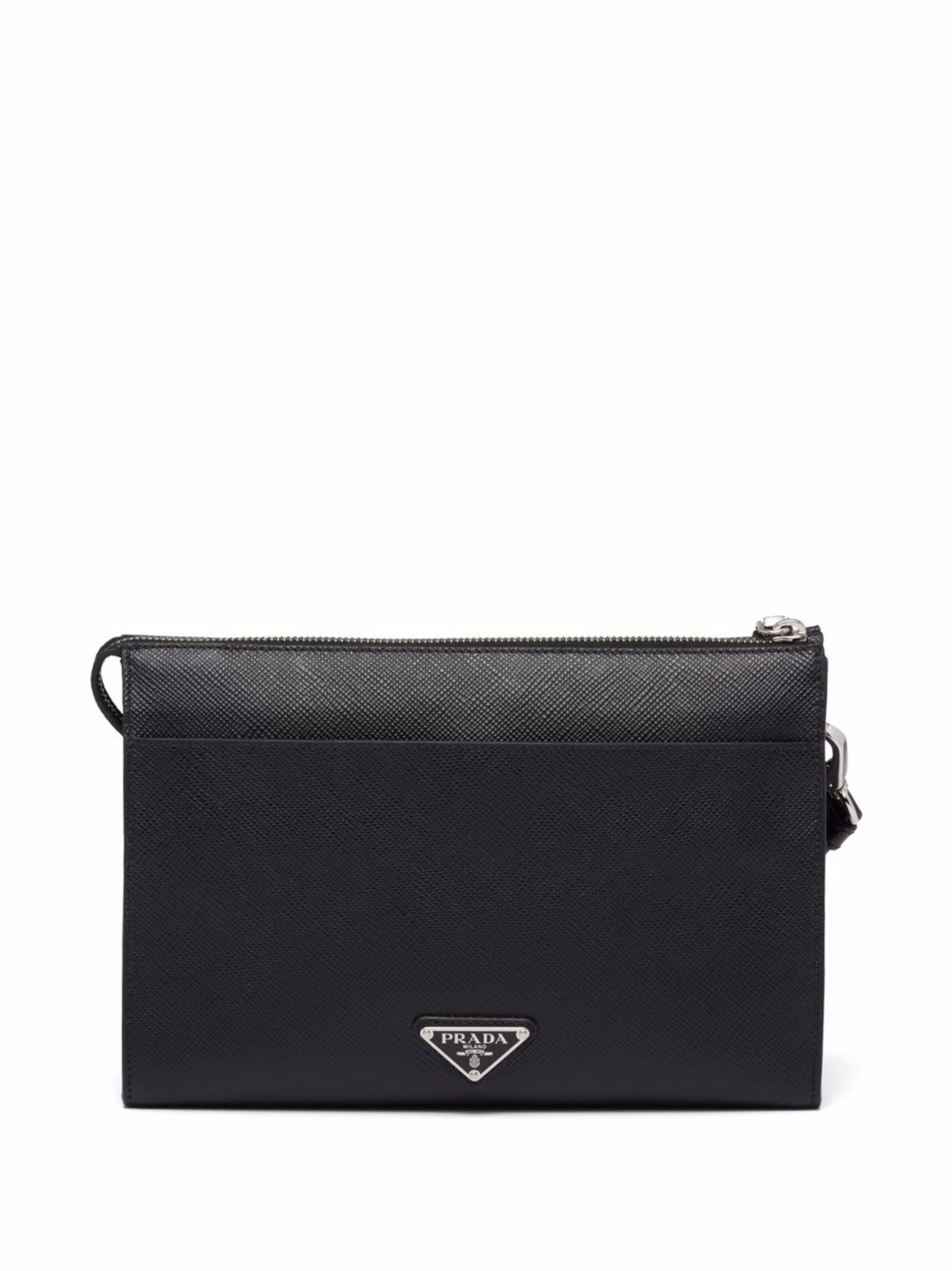 embossed logo clutch