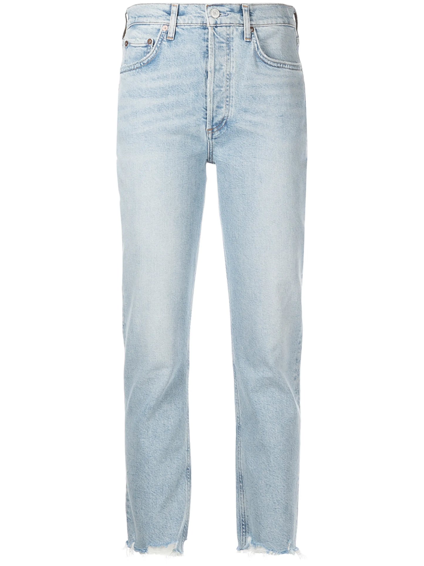 high-waisted cropped jeans