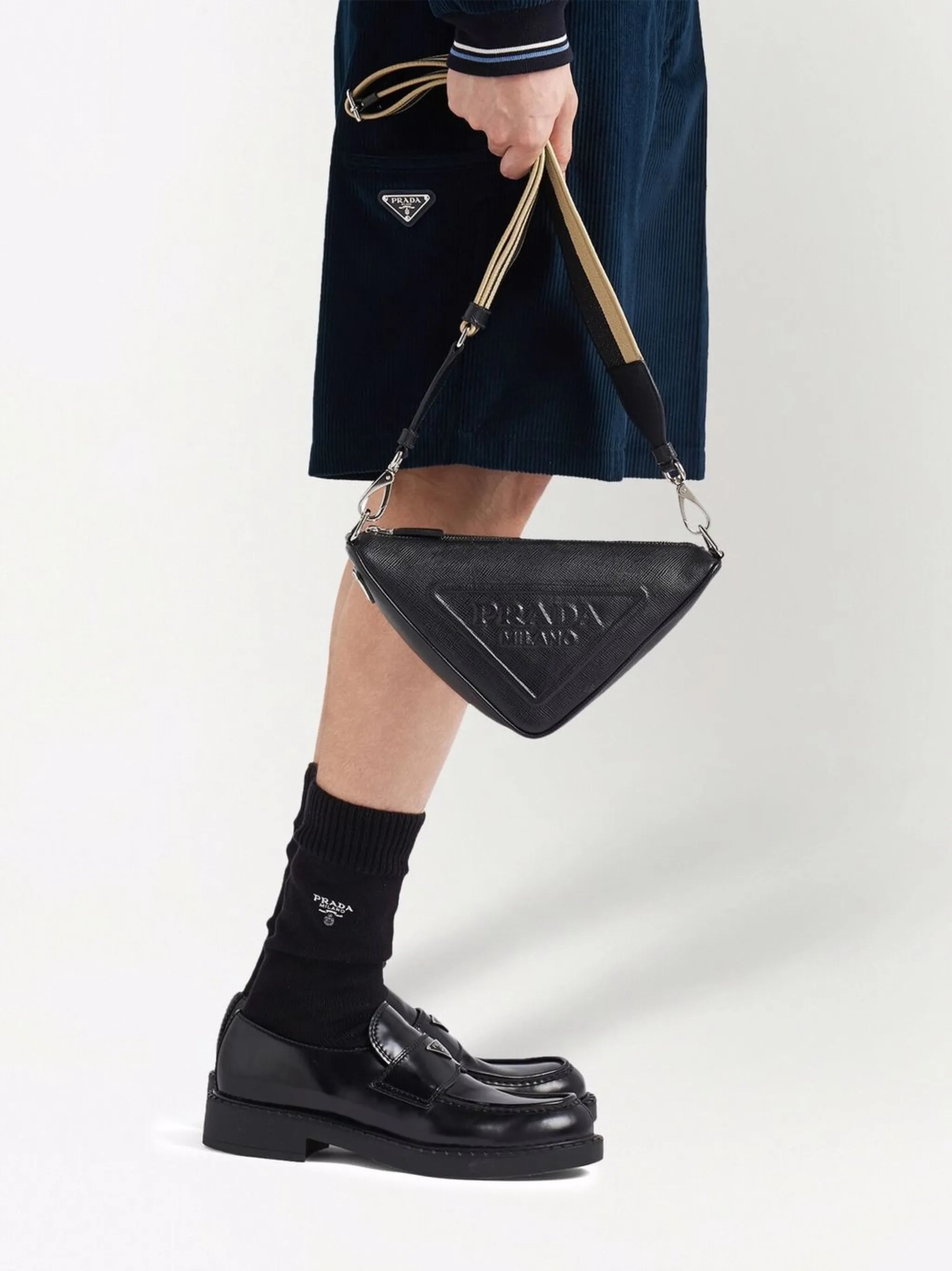 Saffiano leather Triangle bag