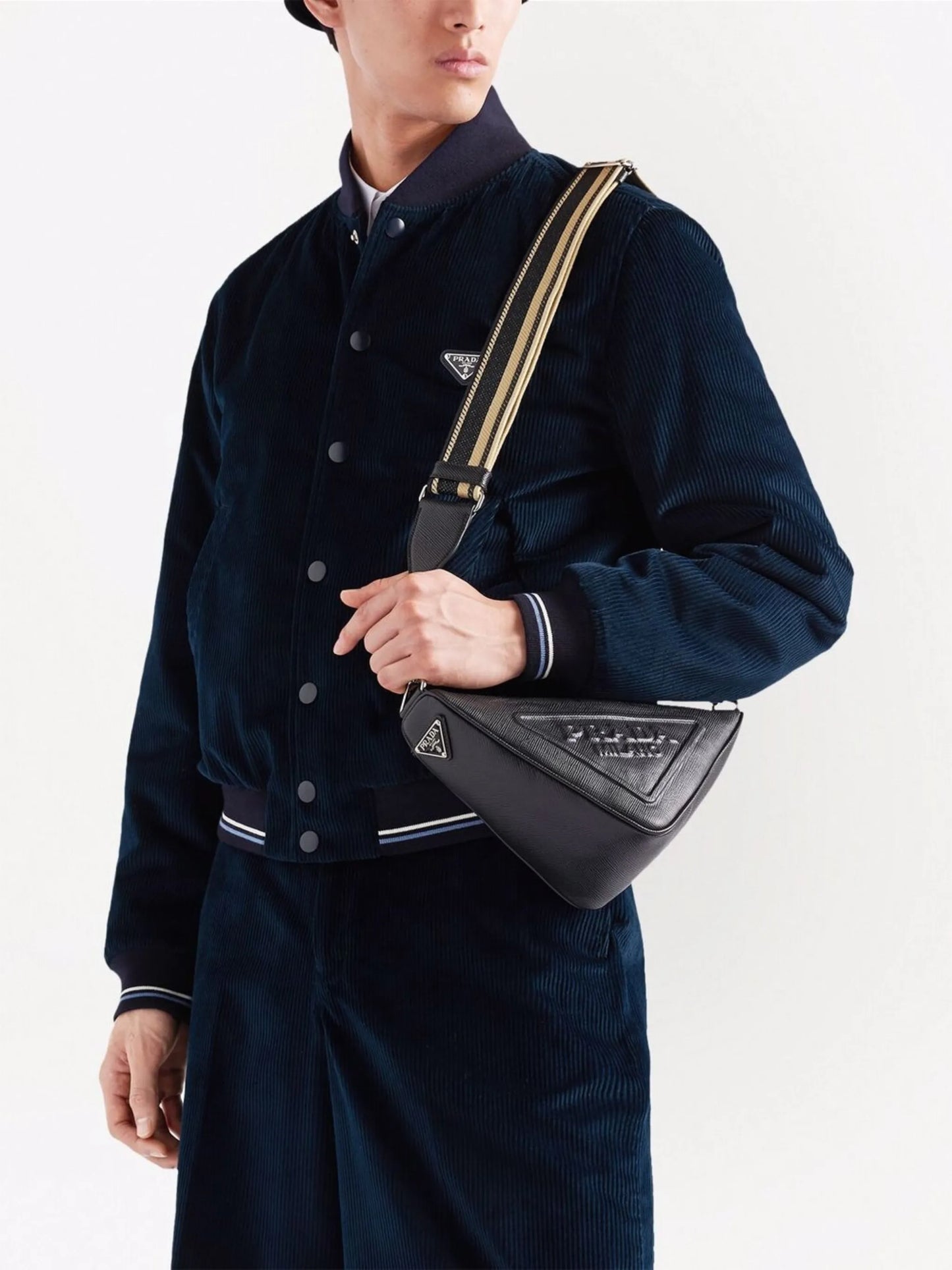 Saffiano leather Triangle bag