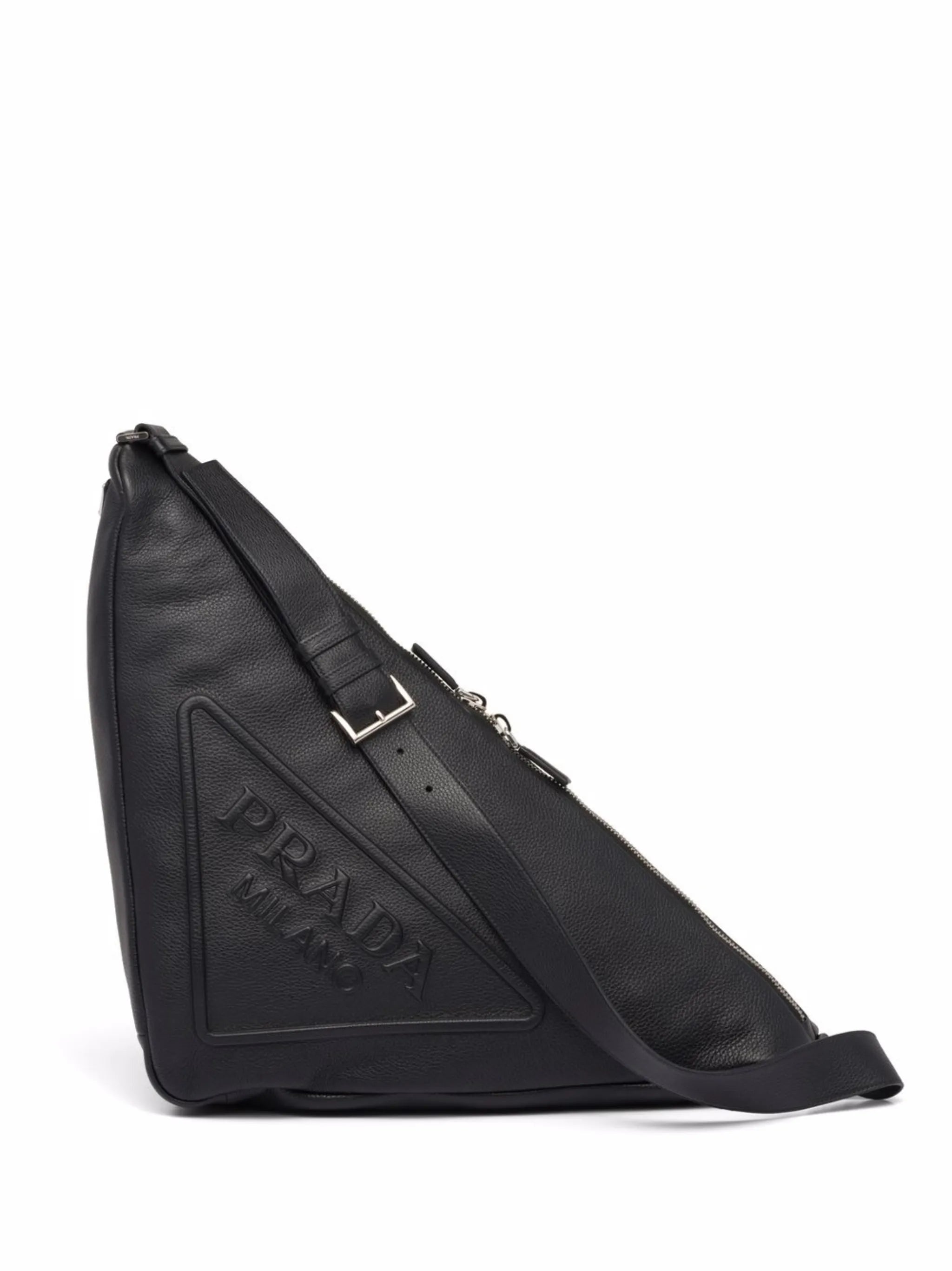 leather Triangle shoulder bag