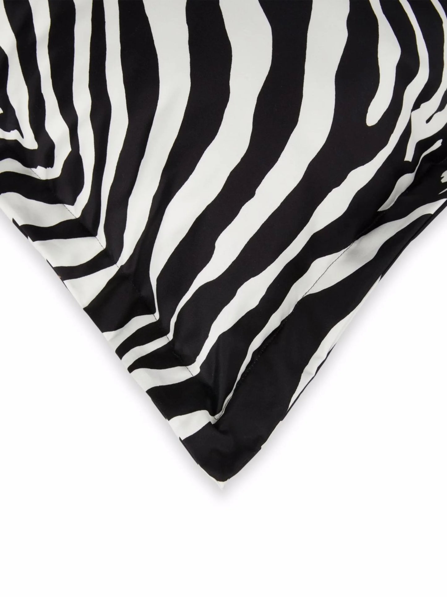 large zebra-print duchesse cotton cushion
