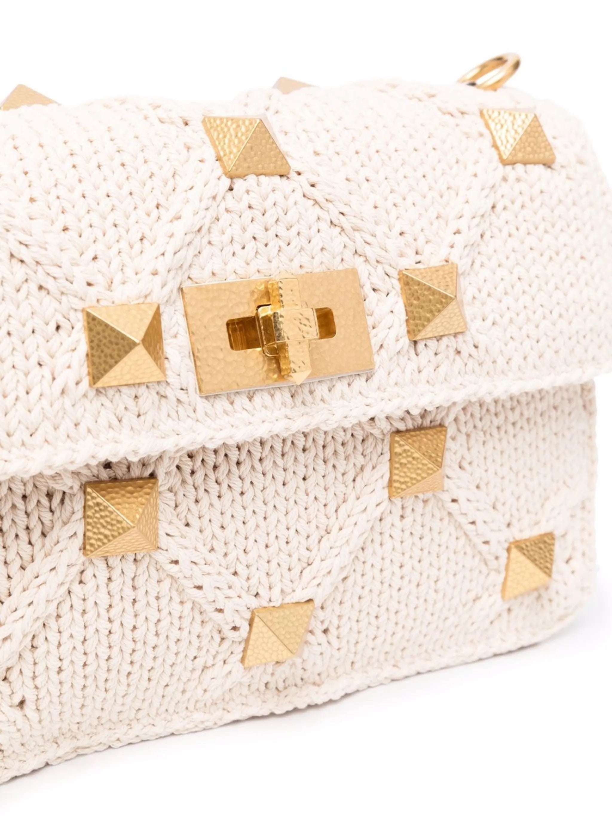 knitted Roman Stud tote bag