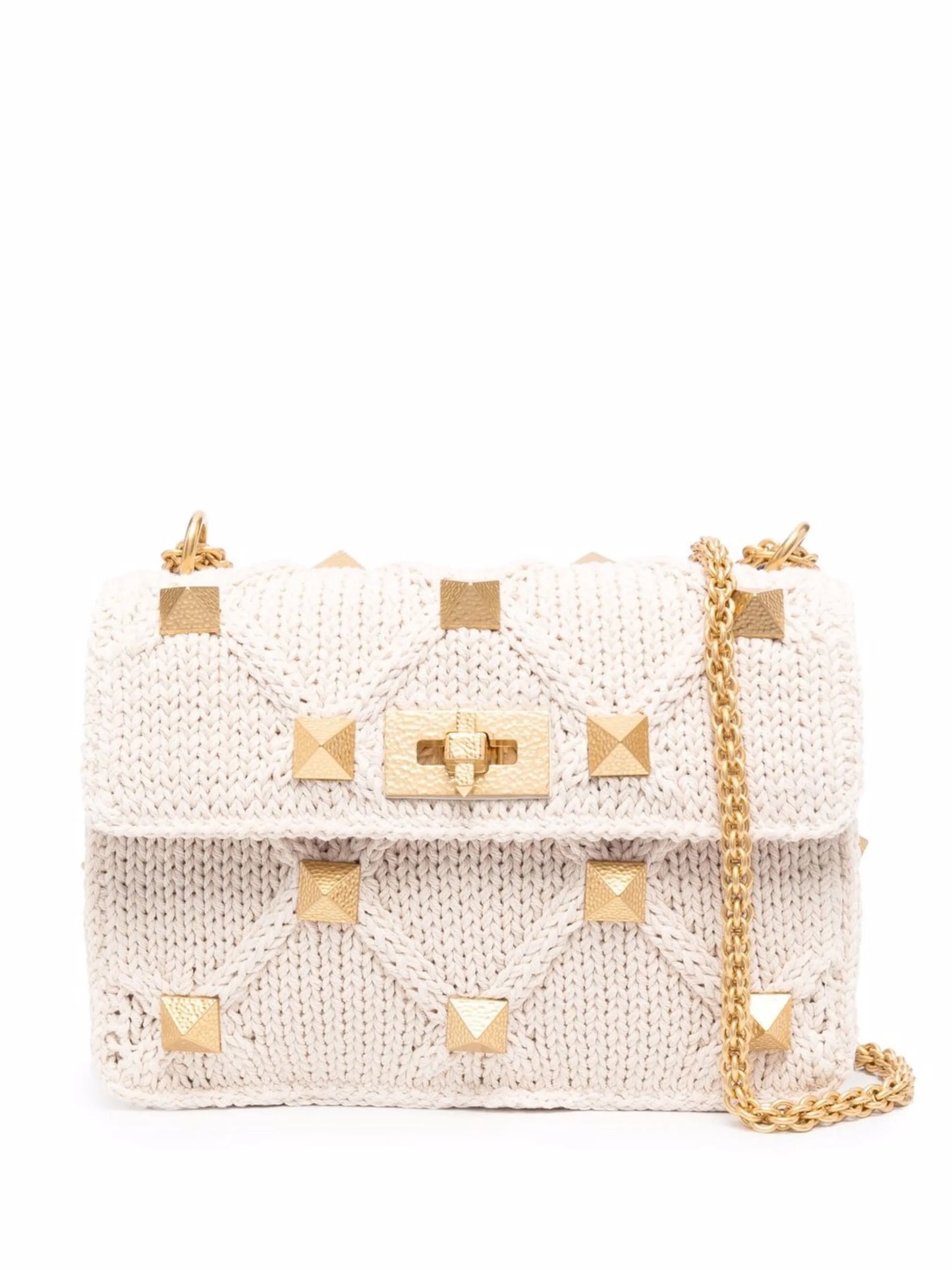 knitted Roman Stud tote bag